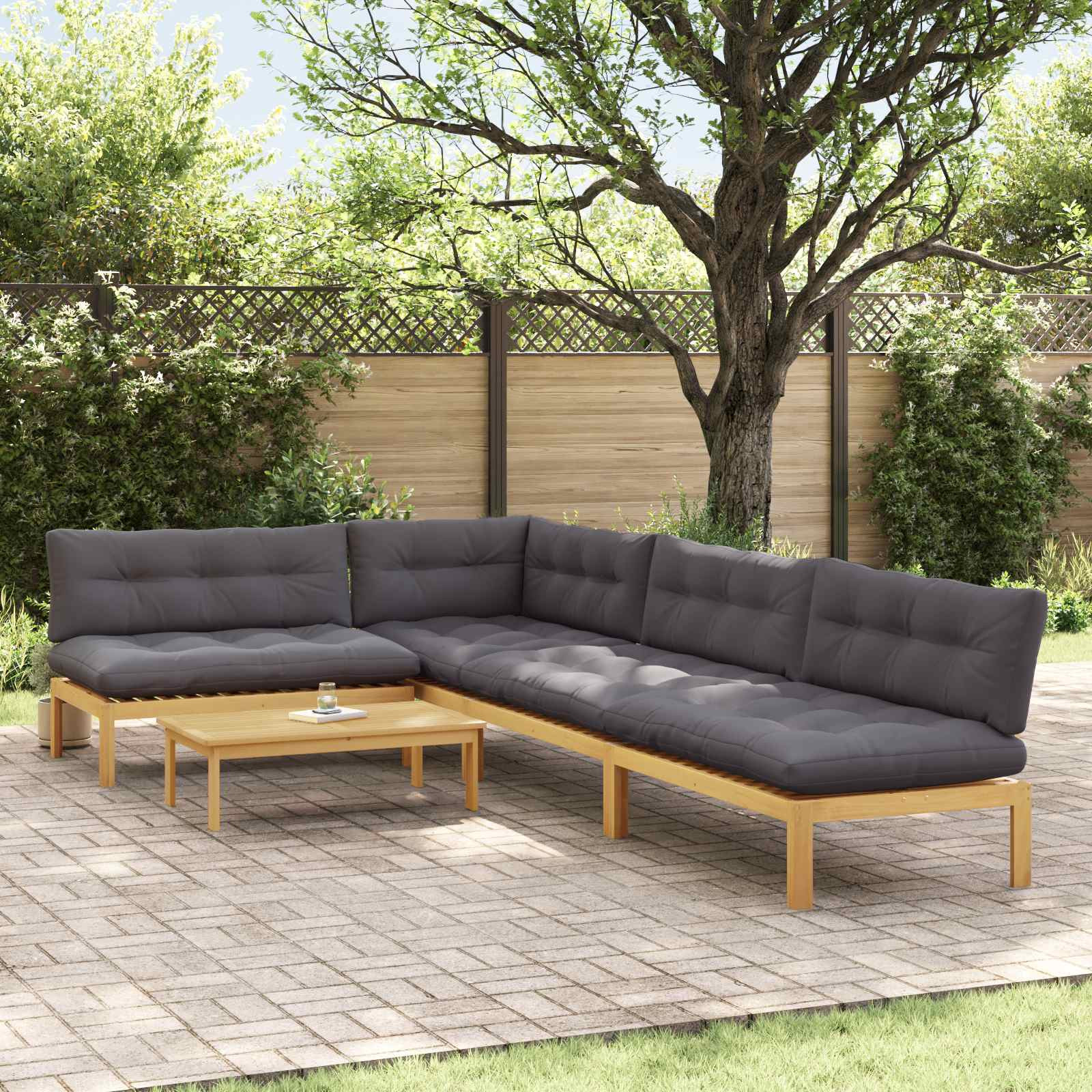 vidaXL 5 Stück Garten Pallet Sofa Einheiten Massivholz Akazie