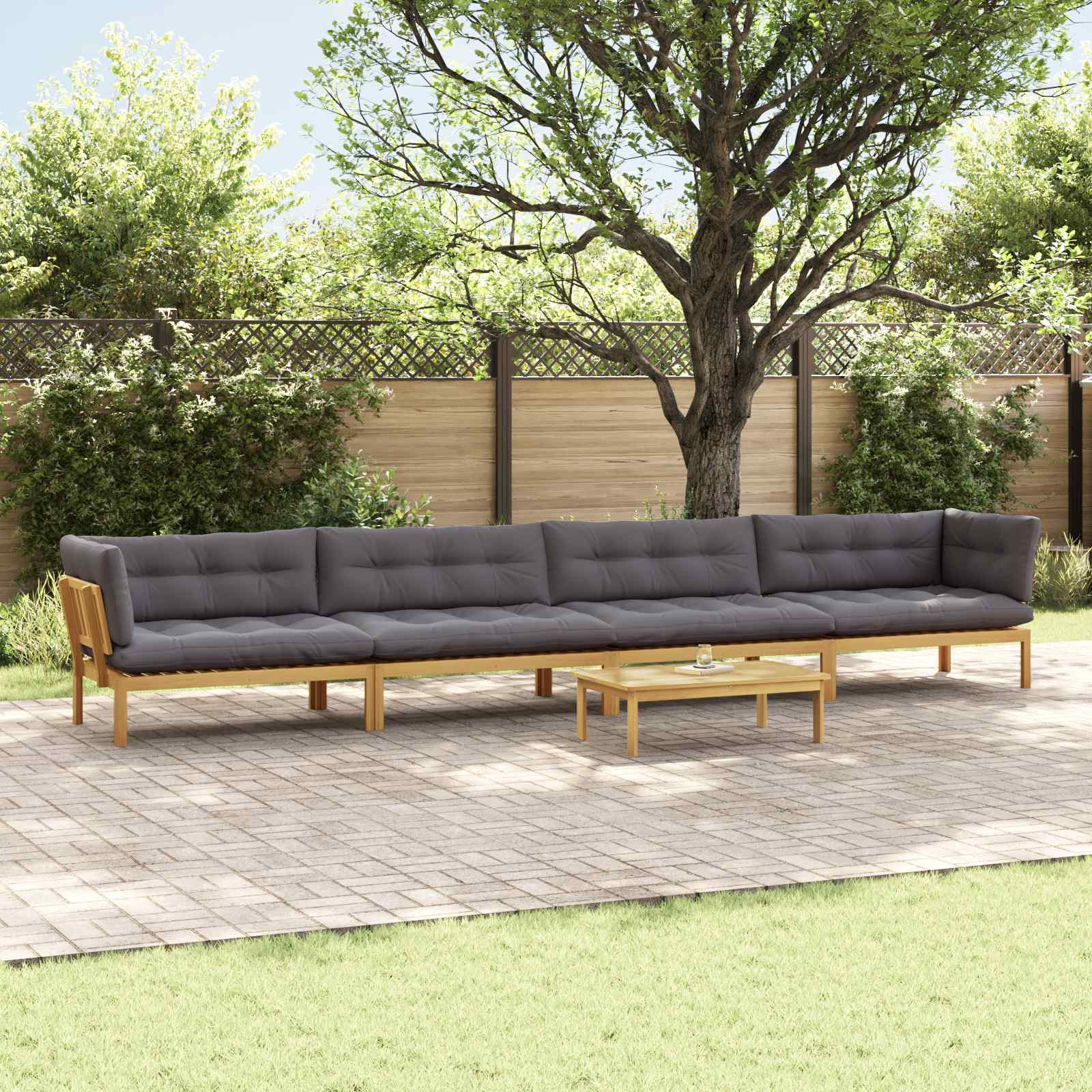 vidaXL 5 Stück Garten Pallet Sofa Einheiten Massivholz Akazie