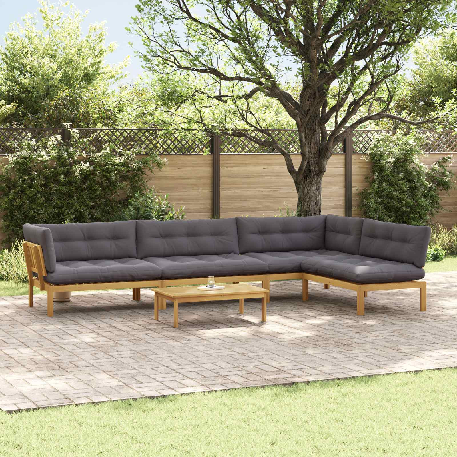 vidaXL 5 Stück Garten Pallet Sofa Einheiten Massivholz Akazie