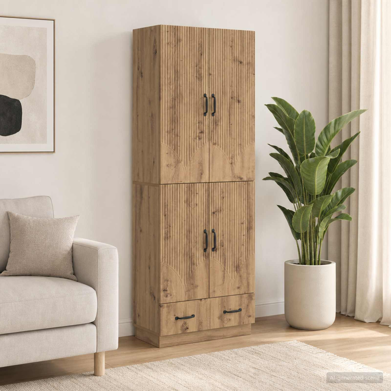 vidaXL Schrankset 2 Stk. Artisan-Eiche Holzwerkstoff