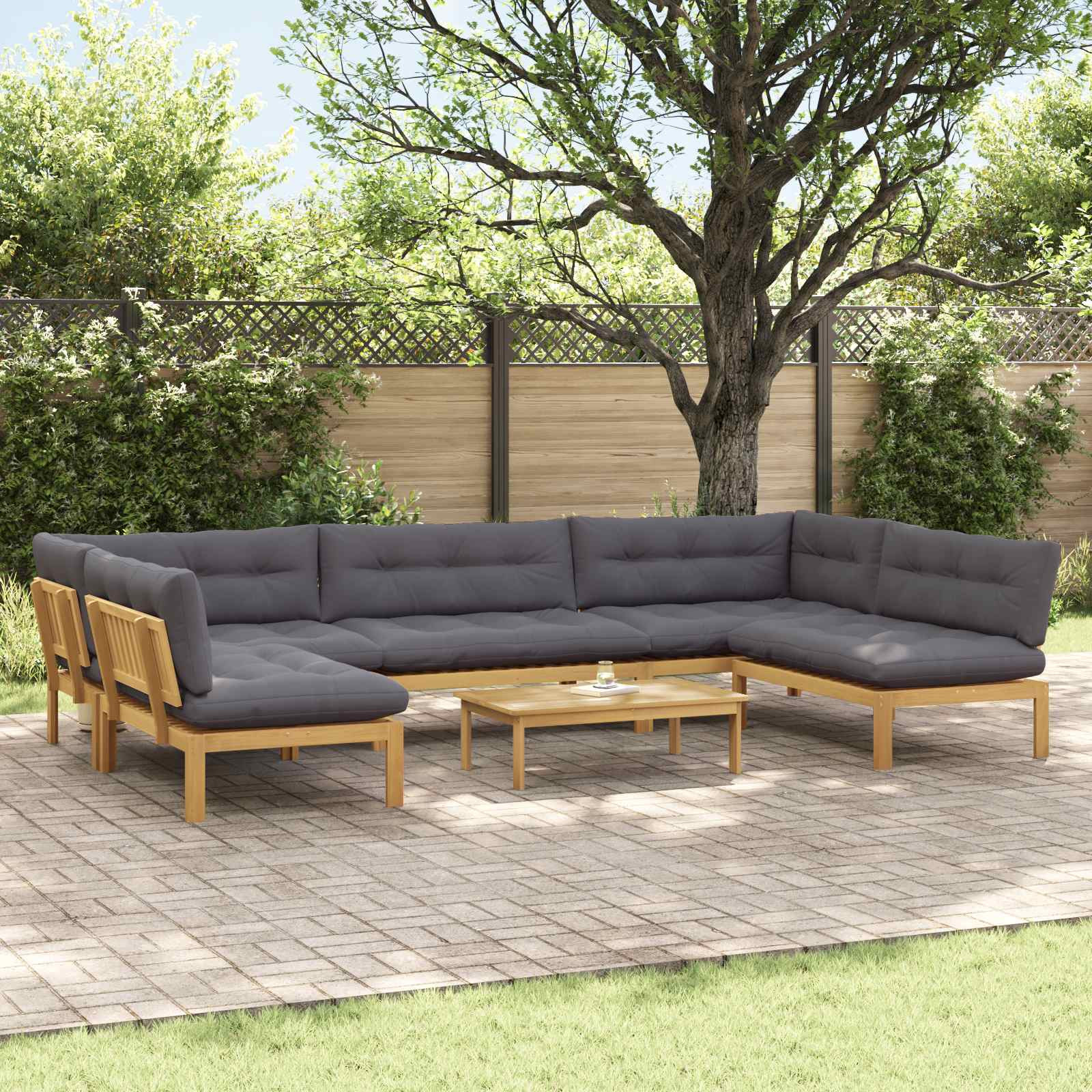 vidaXL 6 Stück Garten Pallet Sofa Einheiten Massivholz Akazie