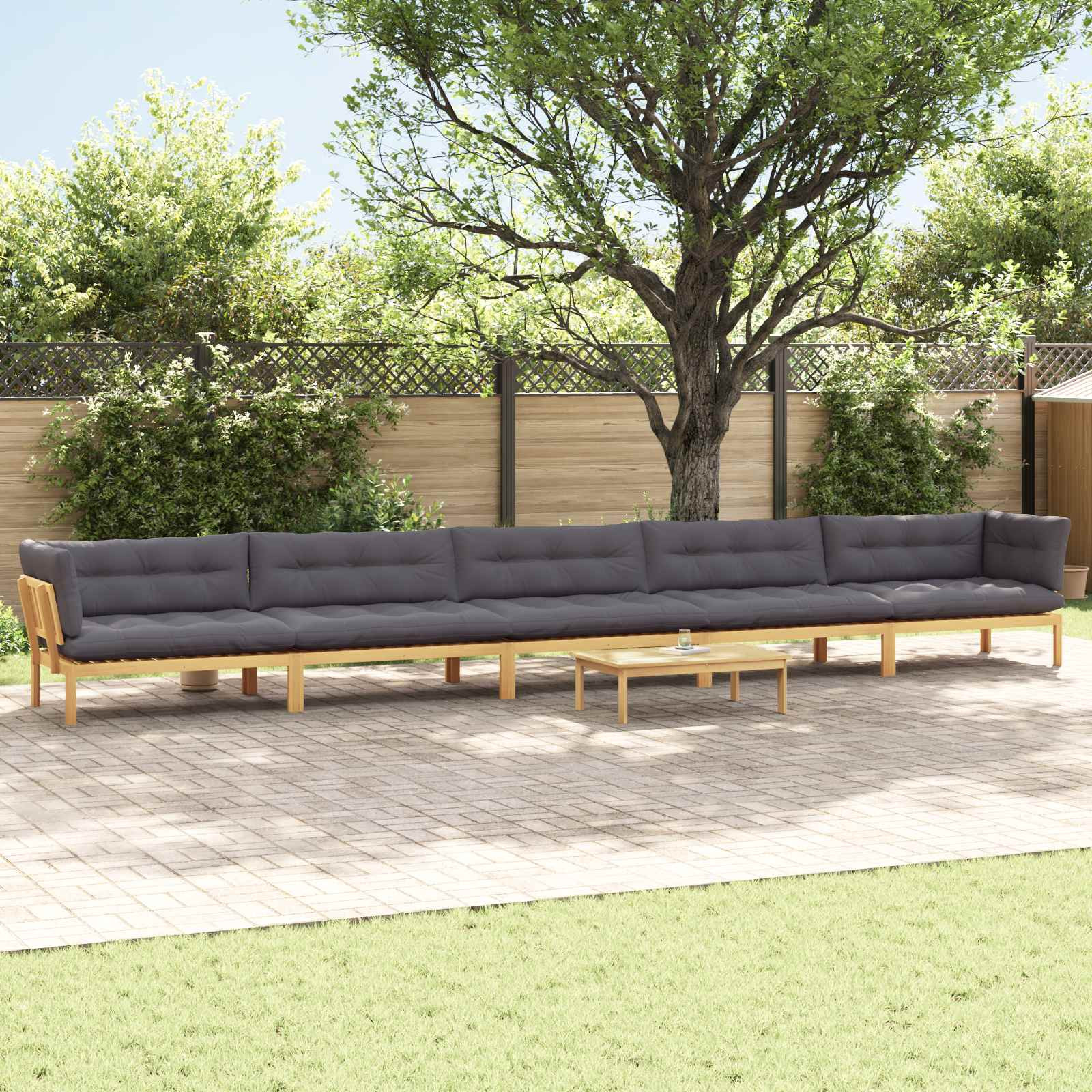 vidaXL 6 Stück Garten Pallet Sofa Einheiten Massivholz Akazie