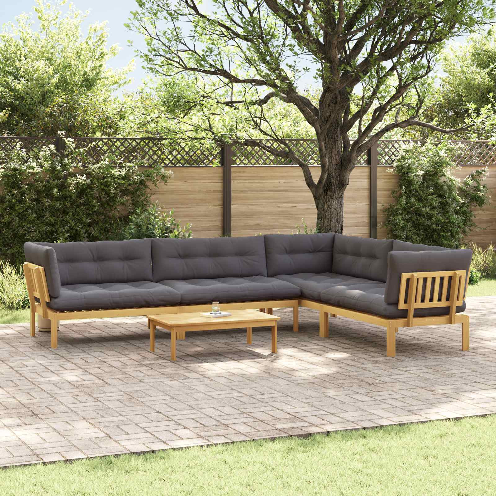 vidaXL 5 Stück Garten Pallet Sofa Einheiten Massivholz Akazie