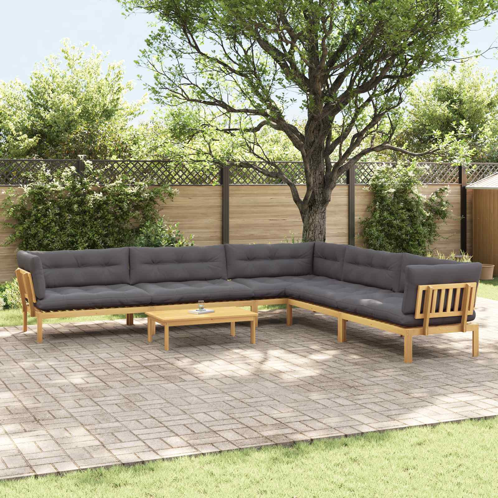 vidaXL 6 Stück Garten Pallet Sofa Einheiten Massivholz Akazie