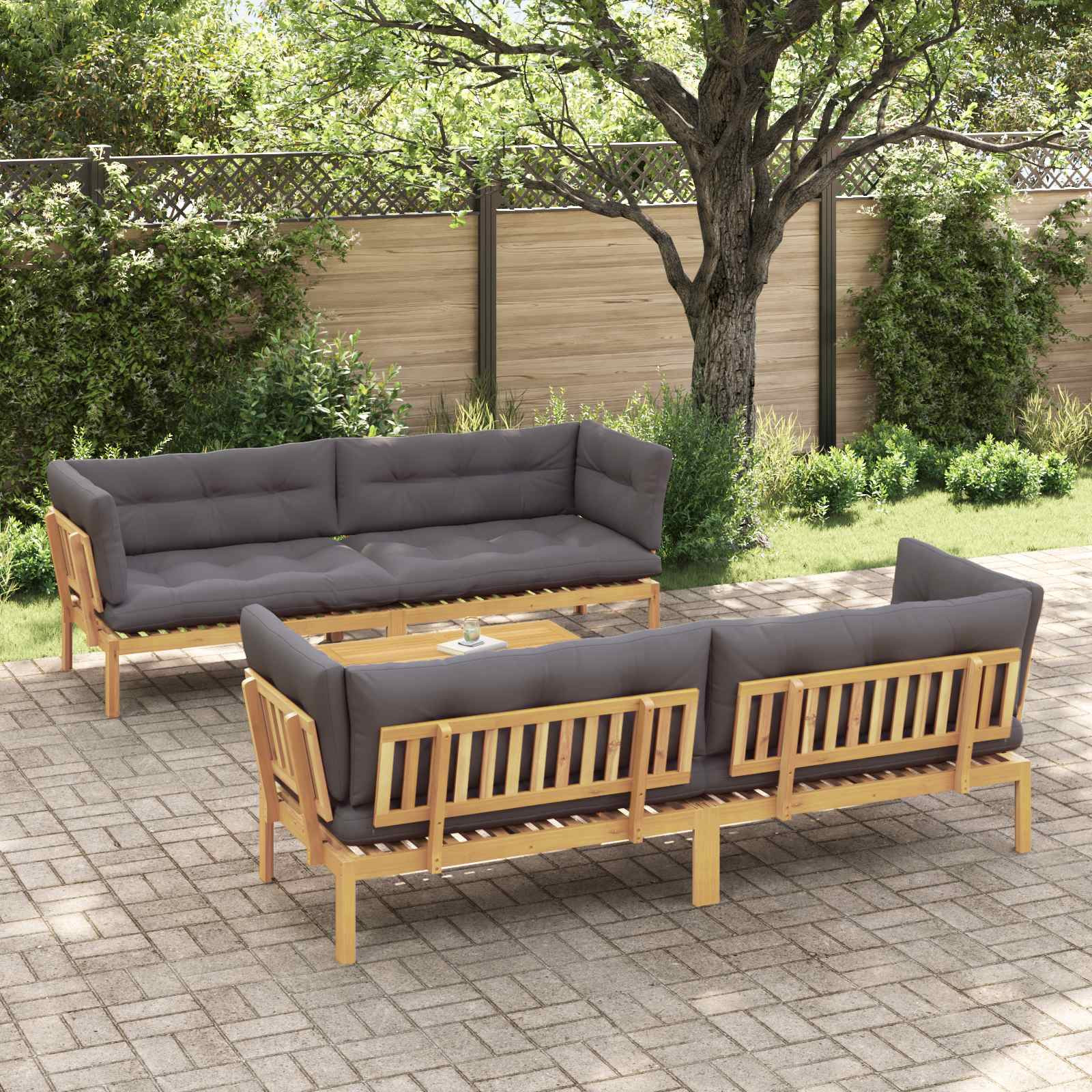 vidaXL 5 Stück Garten Pallet Sofa Einheiten Massivholz Akazie