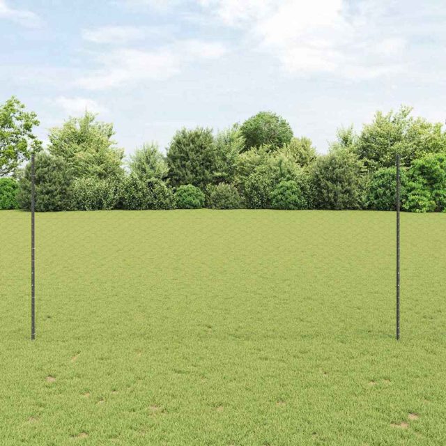 vidaXL Sechseckzaun mit Pfosten 100 x 1,5 m PVC-beschichteter Stahl