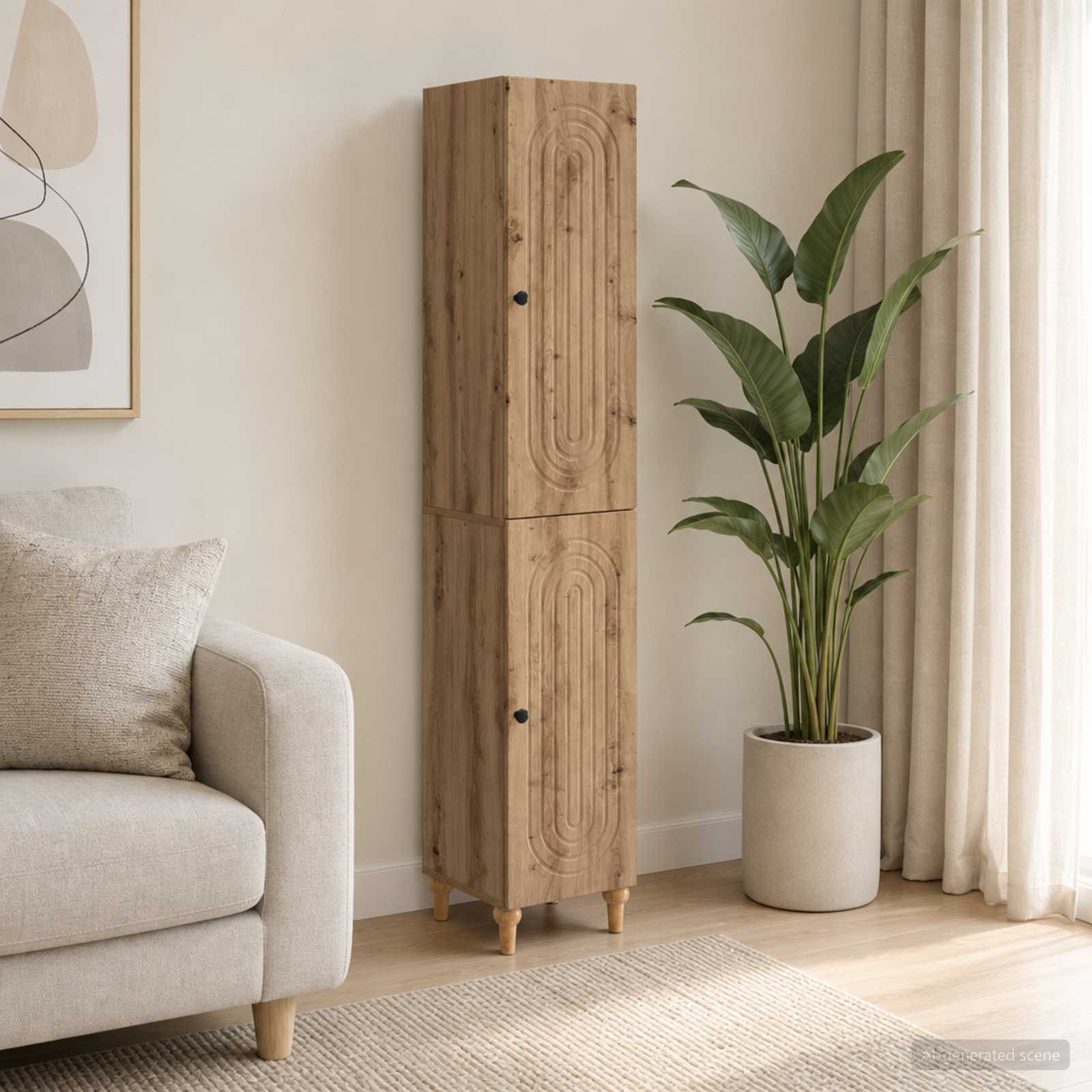 vidaXL Schrankset 2 Stk. Artisan-Eiche Holzwerkstoff