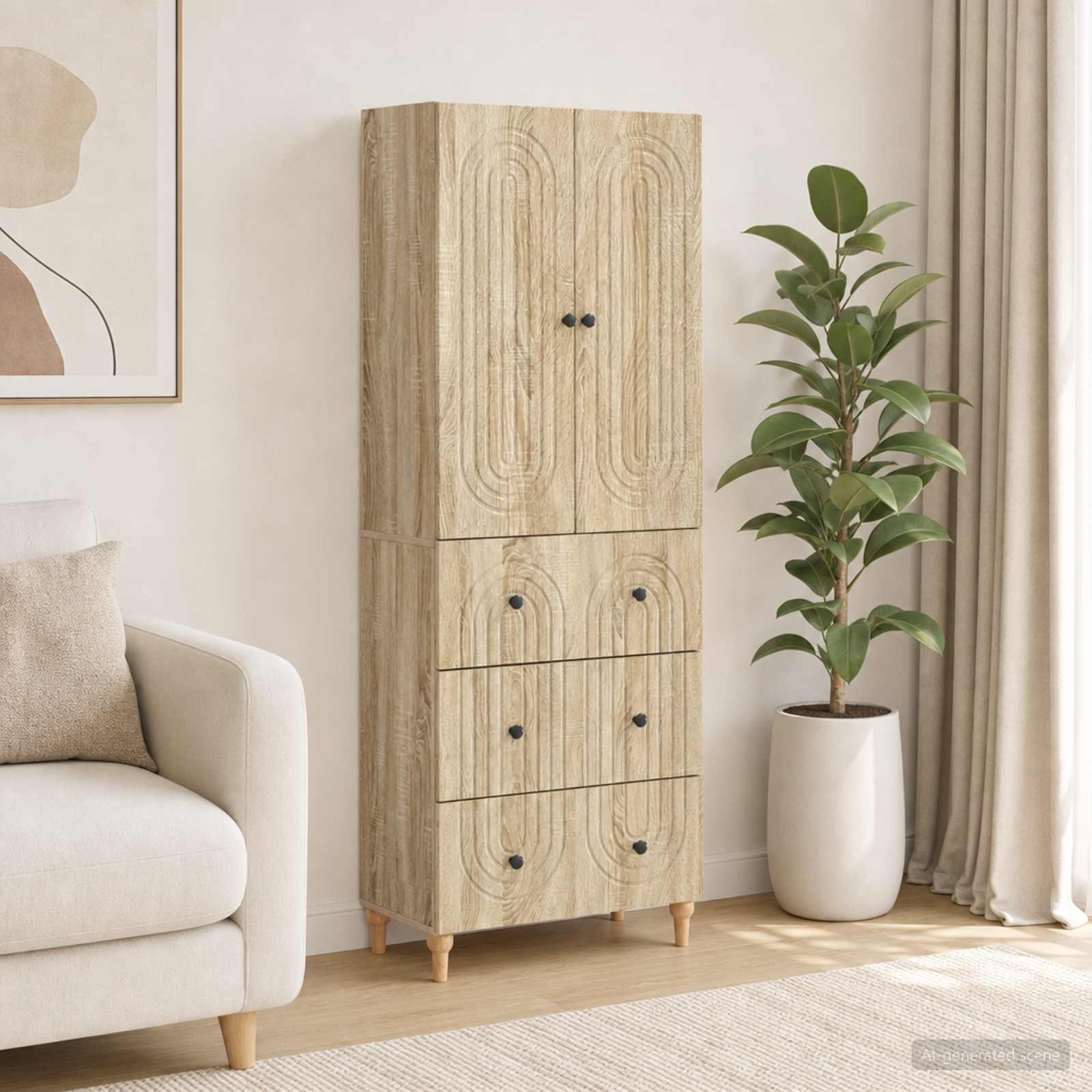 vidaXL Schrankset 2 pcs 66 x 34,5 x 90 cm Holzwerkstoff
