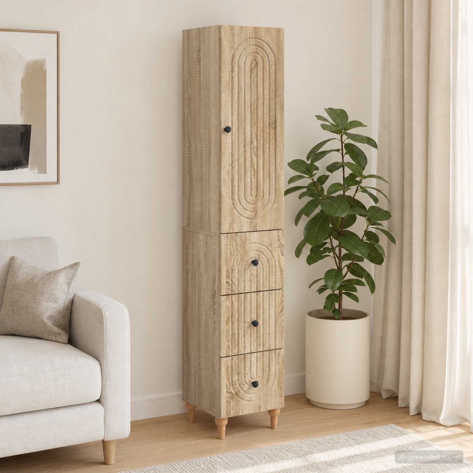 vidaXL Schrankset 2 pcs 33 x 34,5 x 90 cm Holzwerkstoff