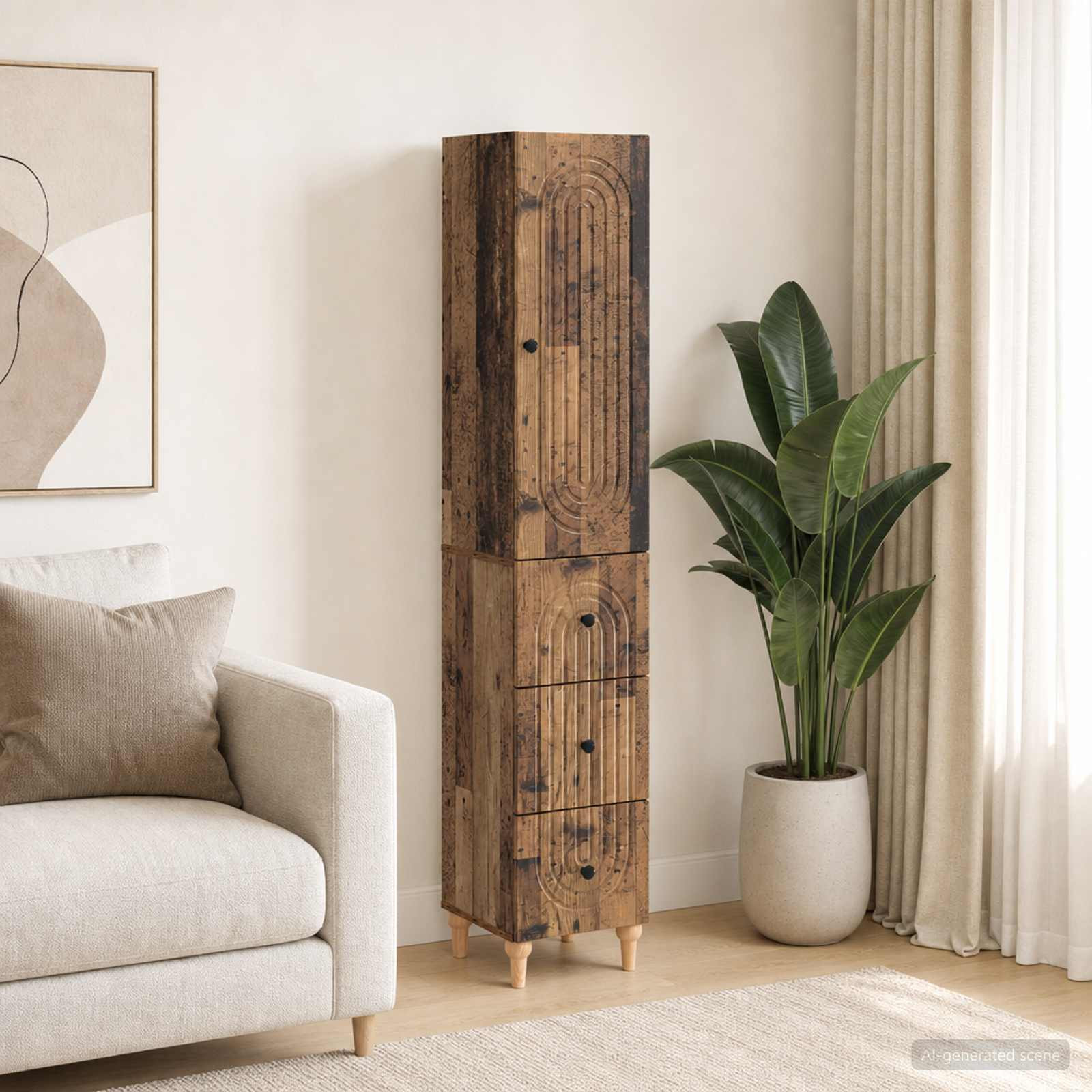 vidaXL Schrankset 2 pcs 33 x 34,5 x 90 cm Holzwerkstoff