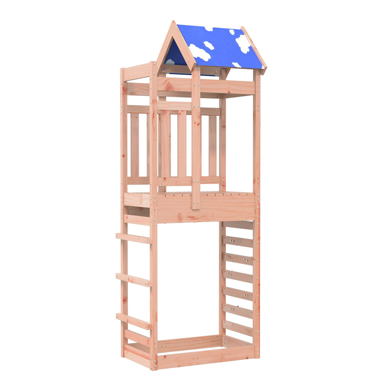 vidaXL Spielturm Braun 85 x 52,5 x 239 cm Massives Douglasienholz