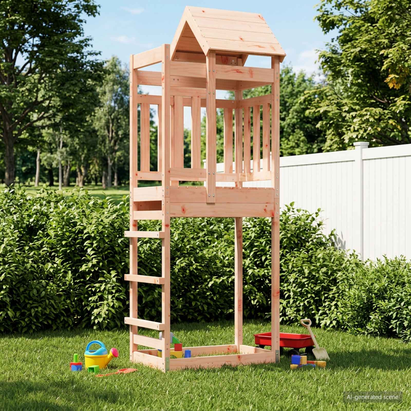 vidaXL Spielturm Braun 52,5 x 85 x 238 cm Massives Douglasienholz