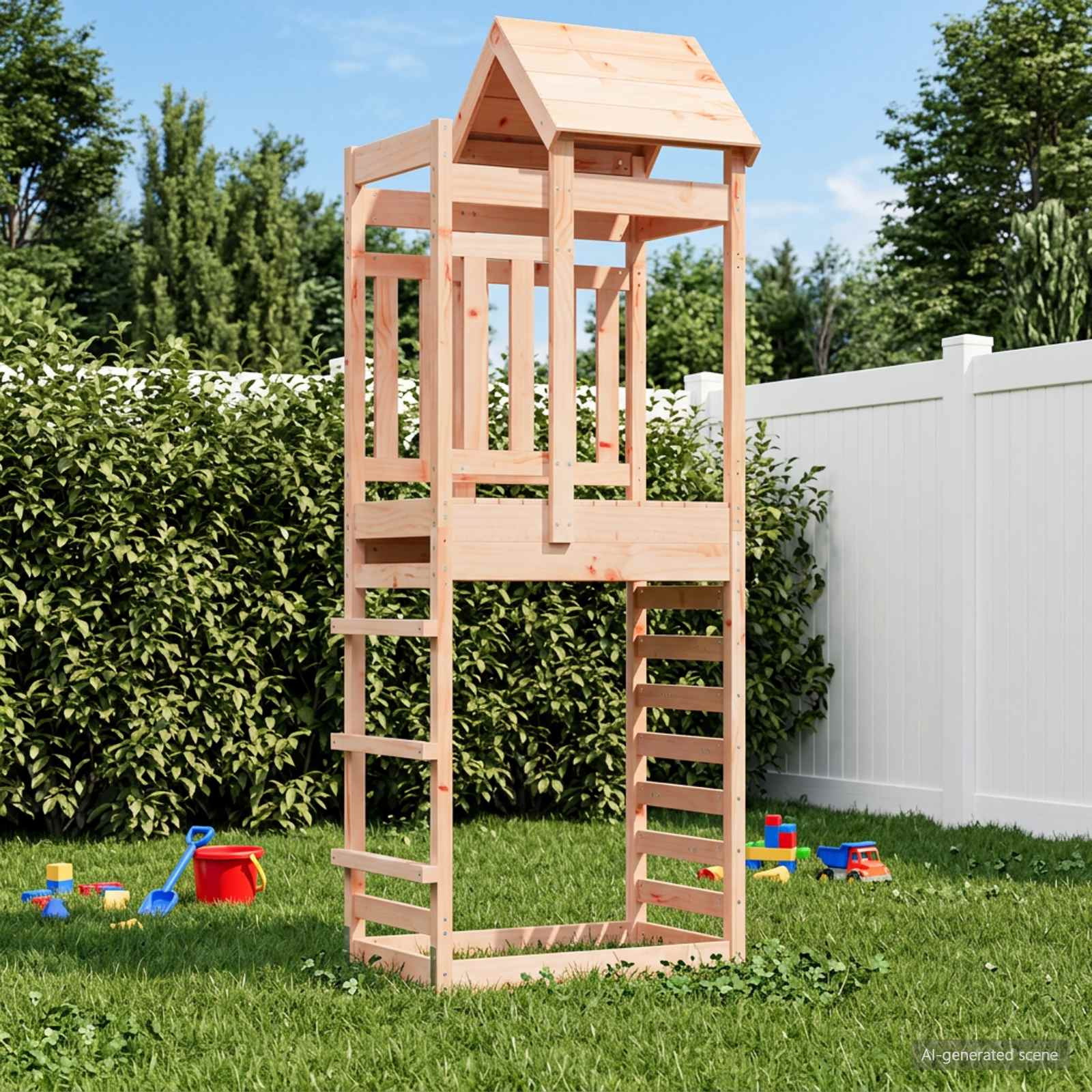 vidaXL Spielturm Braun 52,5 x 85 x 238 cm Massives Douglasienholz