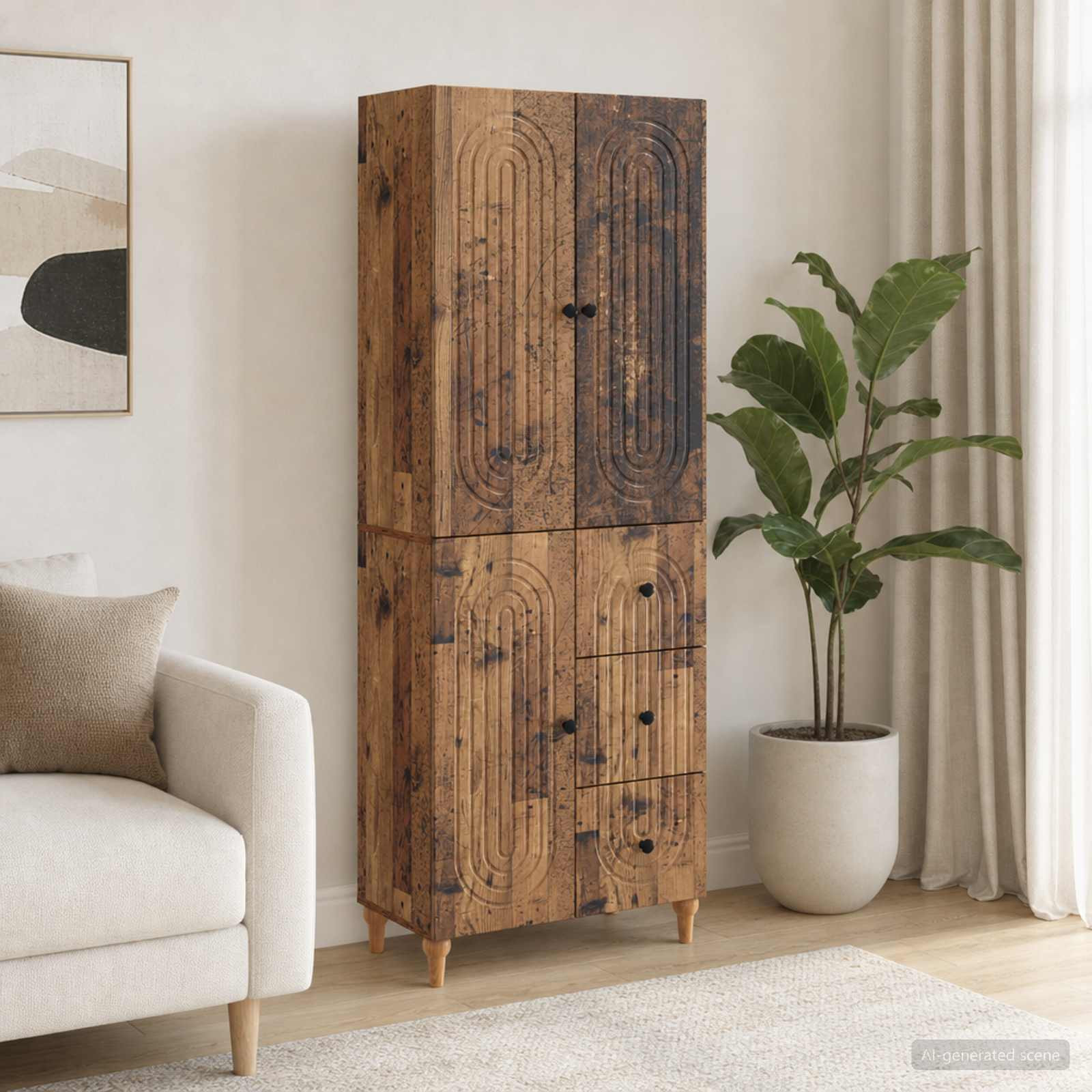 vidaXL Schrankset 2 pcs 66 x 34,5 x 90 cm Holzwerkstoff