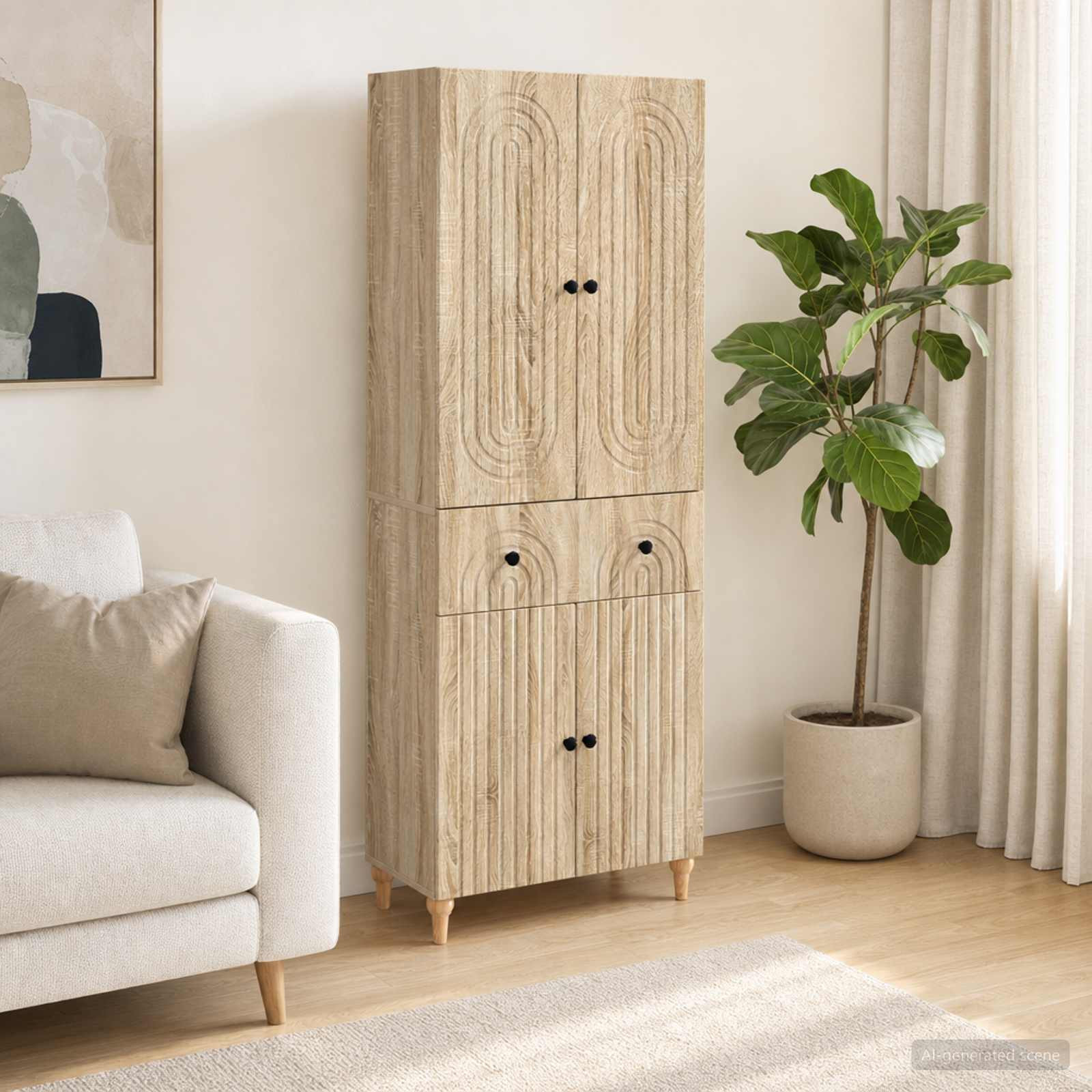 vidaXL Schrankset 2 pcs 66 x 34,5 x 90 cm Holzwerkstoff