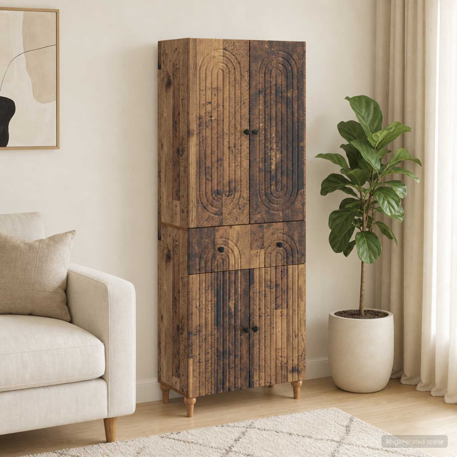 vidaXL Schrankset 2 pcs 66 x 34,5 x 90 cm Holzwerkstoff