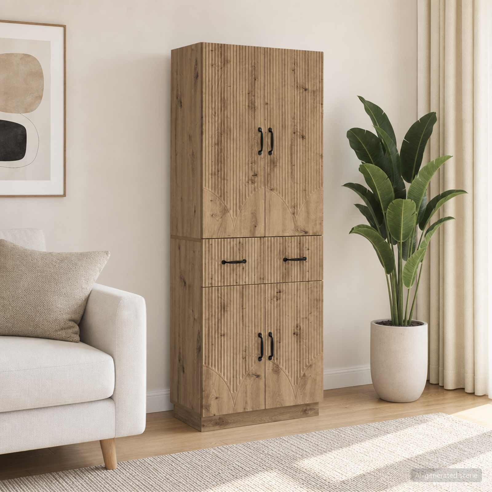 vidaXL Schrankset 2 Stk. Artisan-Eiche Holzwerkstoff