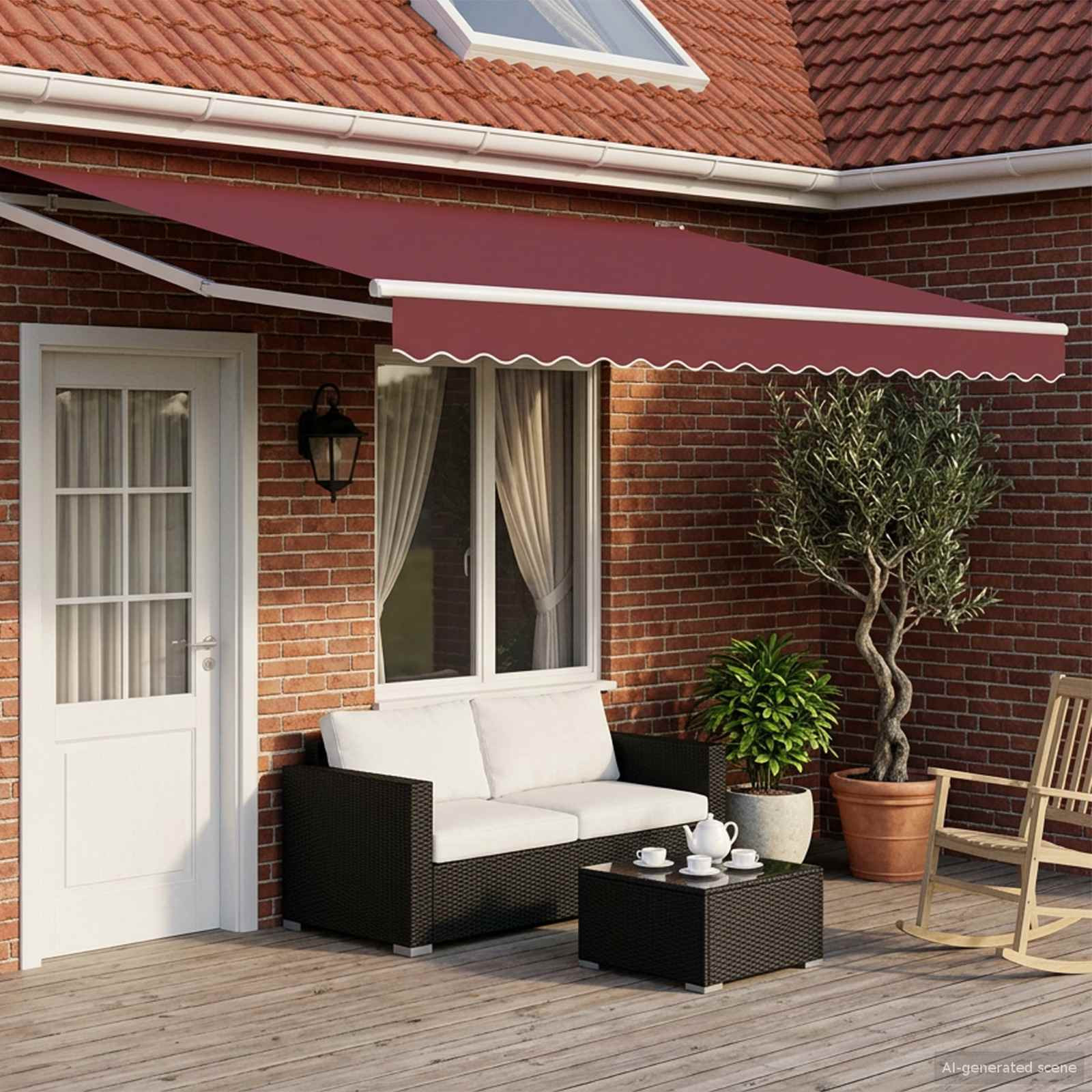 vidaXL Manuelle Gelenkarmmarkise mit LEDs 4 x 2 m