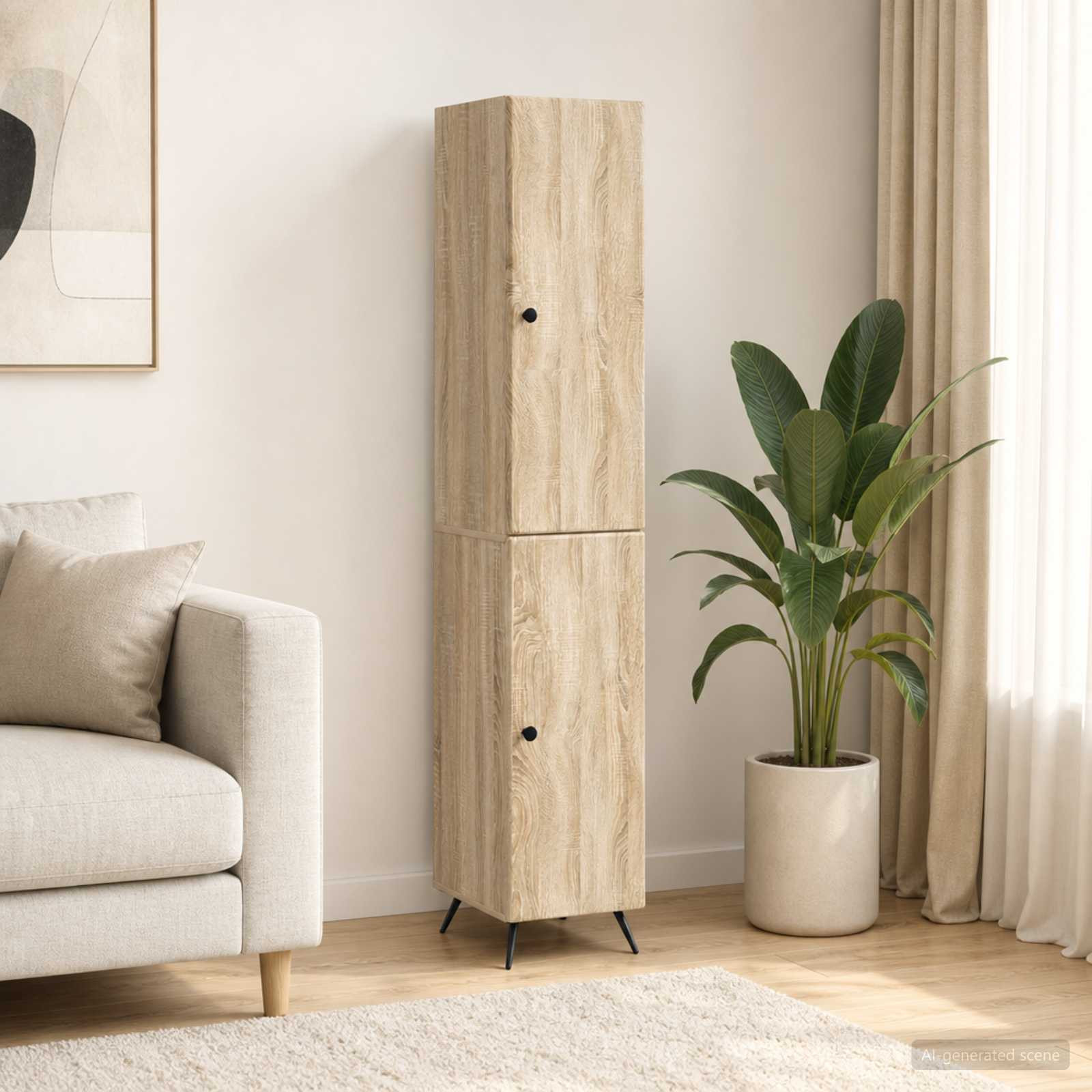vidaXL Schrankset 2 pcs Sonoma-Eiche Holzwerkstoff