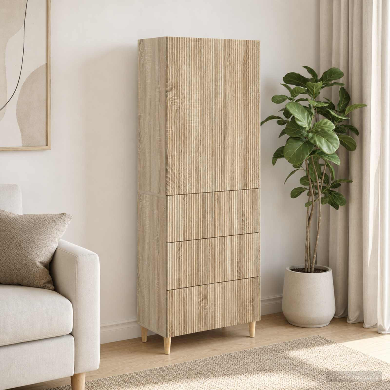 vidaXL Schrankset 2 pcs Sonoma-Eiche 66 x 34,5 x 90 cm Holzwerkstoff