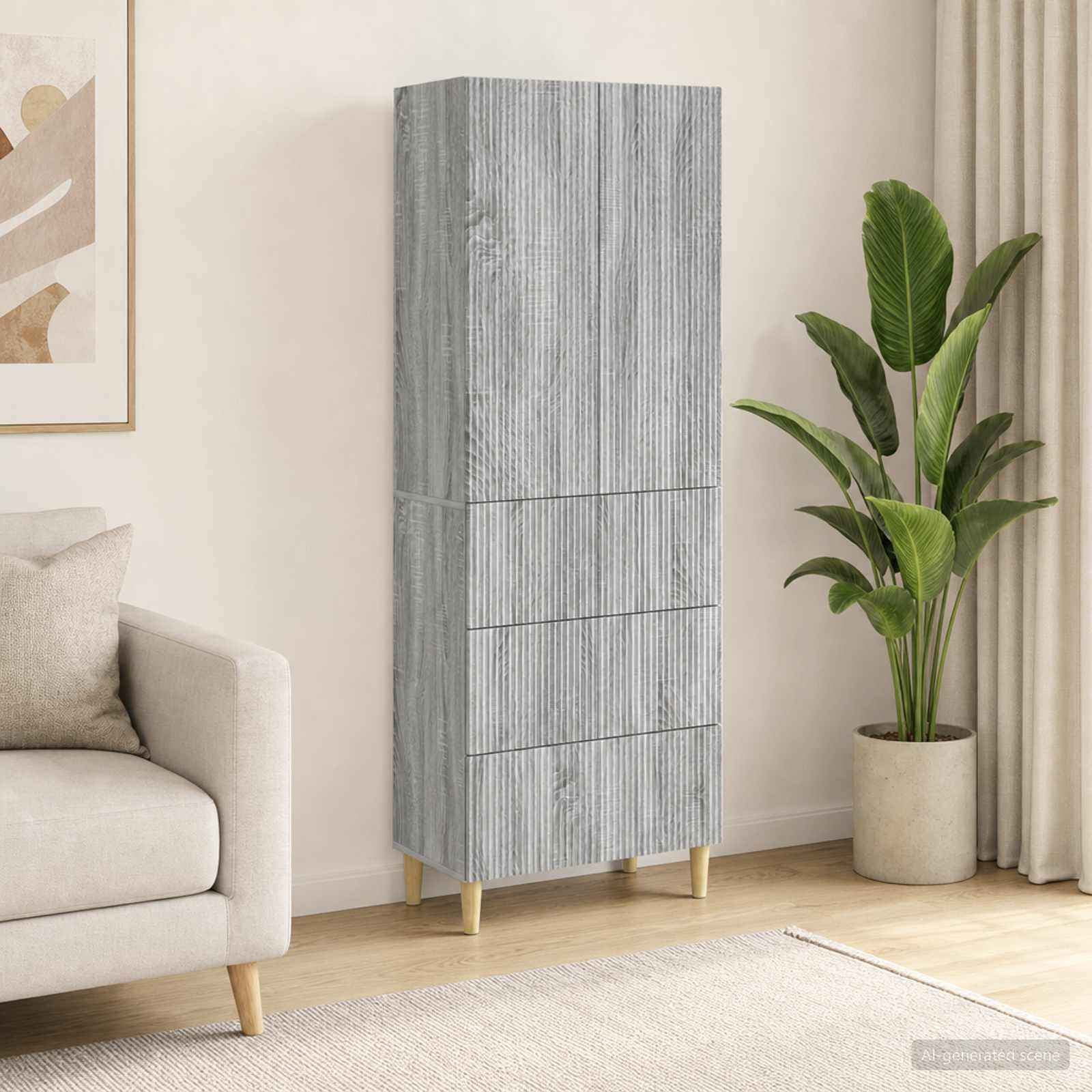 vidaXL Schrankset 2 pcs 66 x 34,5 x 90 cm Holzwerkstoff