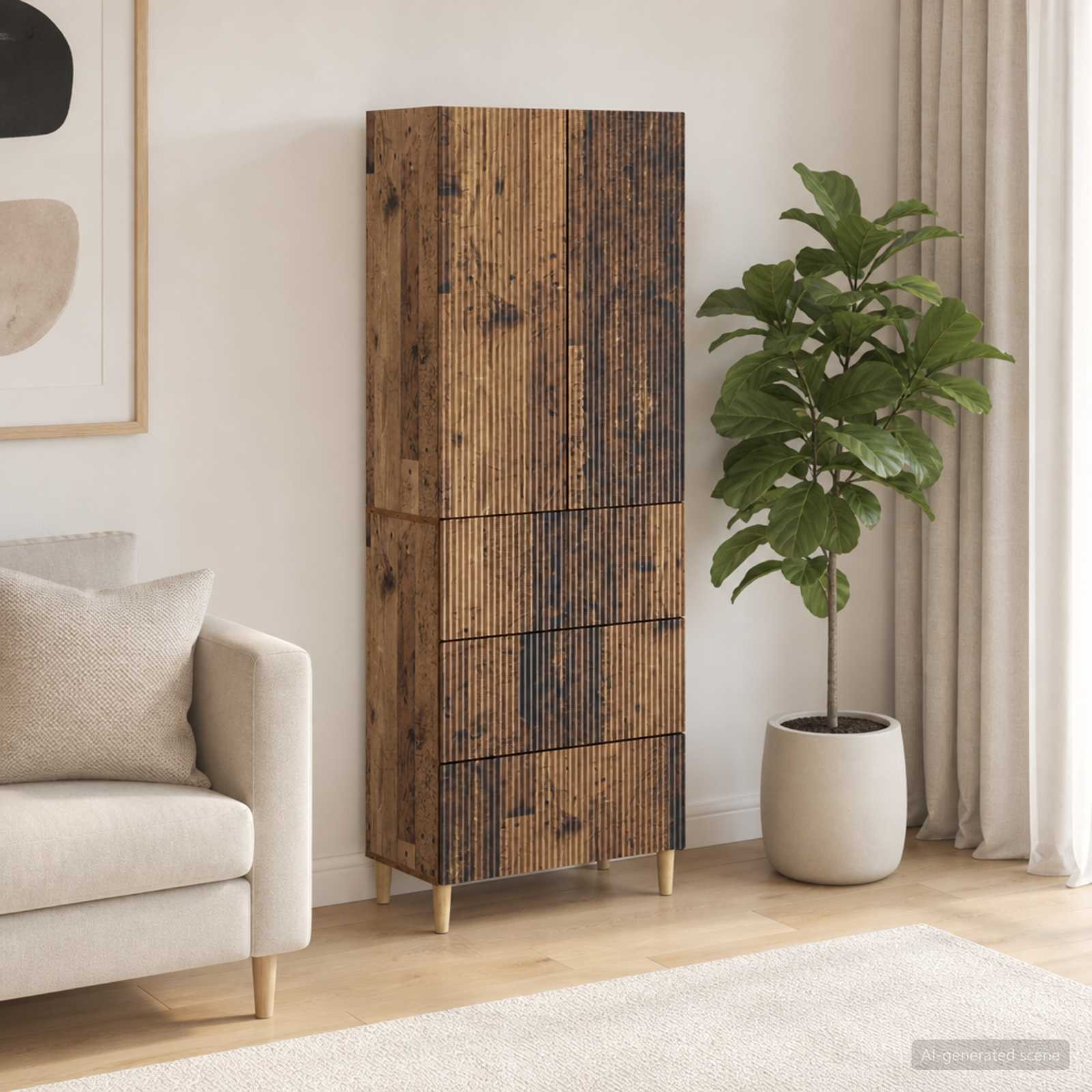 vidaXL Schrankset 2 pcs 66 x 34,5 x 90 cm Holzwerkstoff