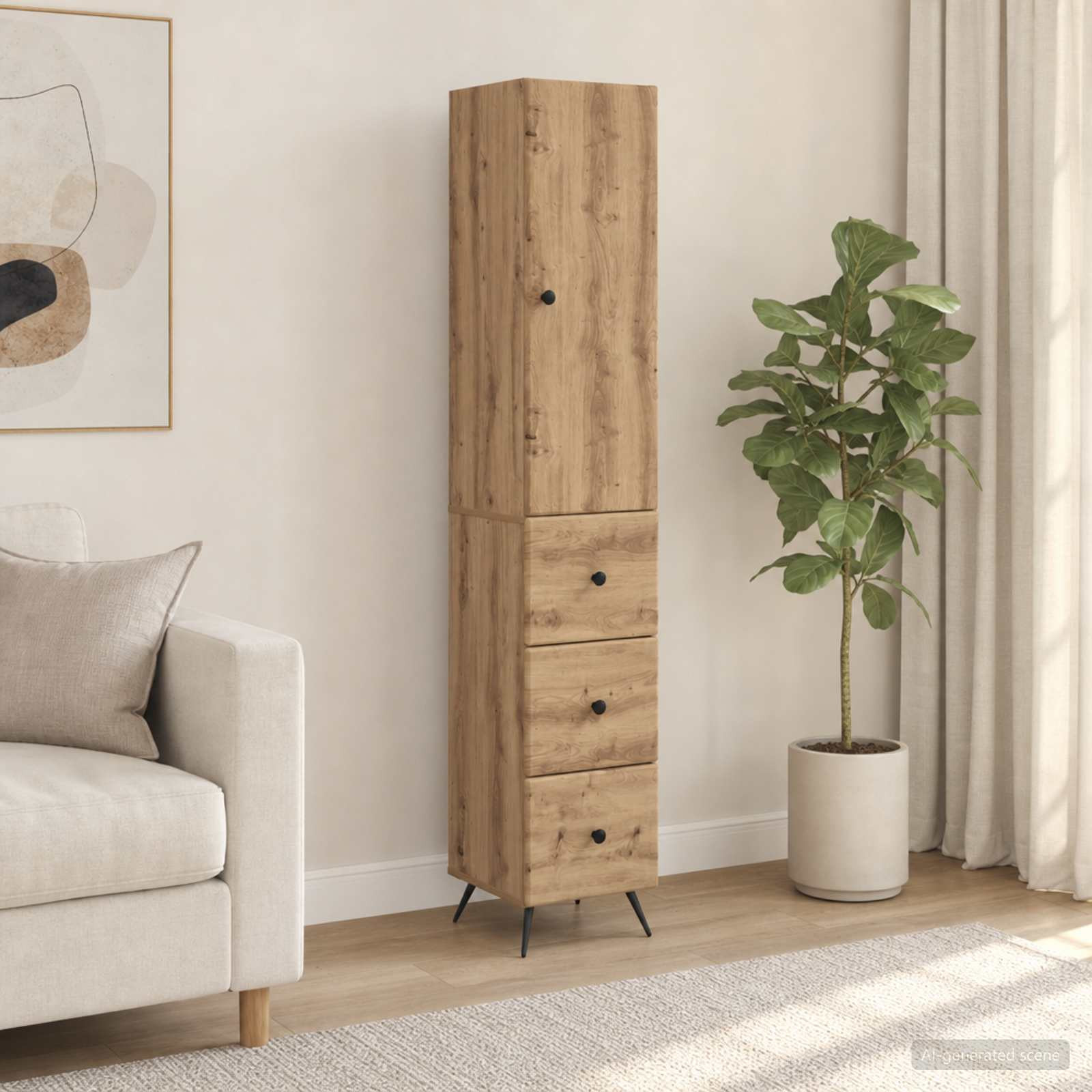 vidaXL Schrankset 2 Stk. 34,5 x 34,5 x 90 cm Holzwerkstoff