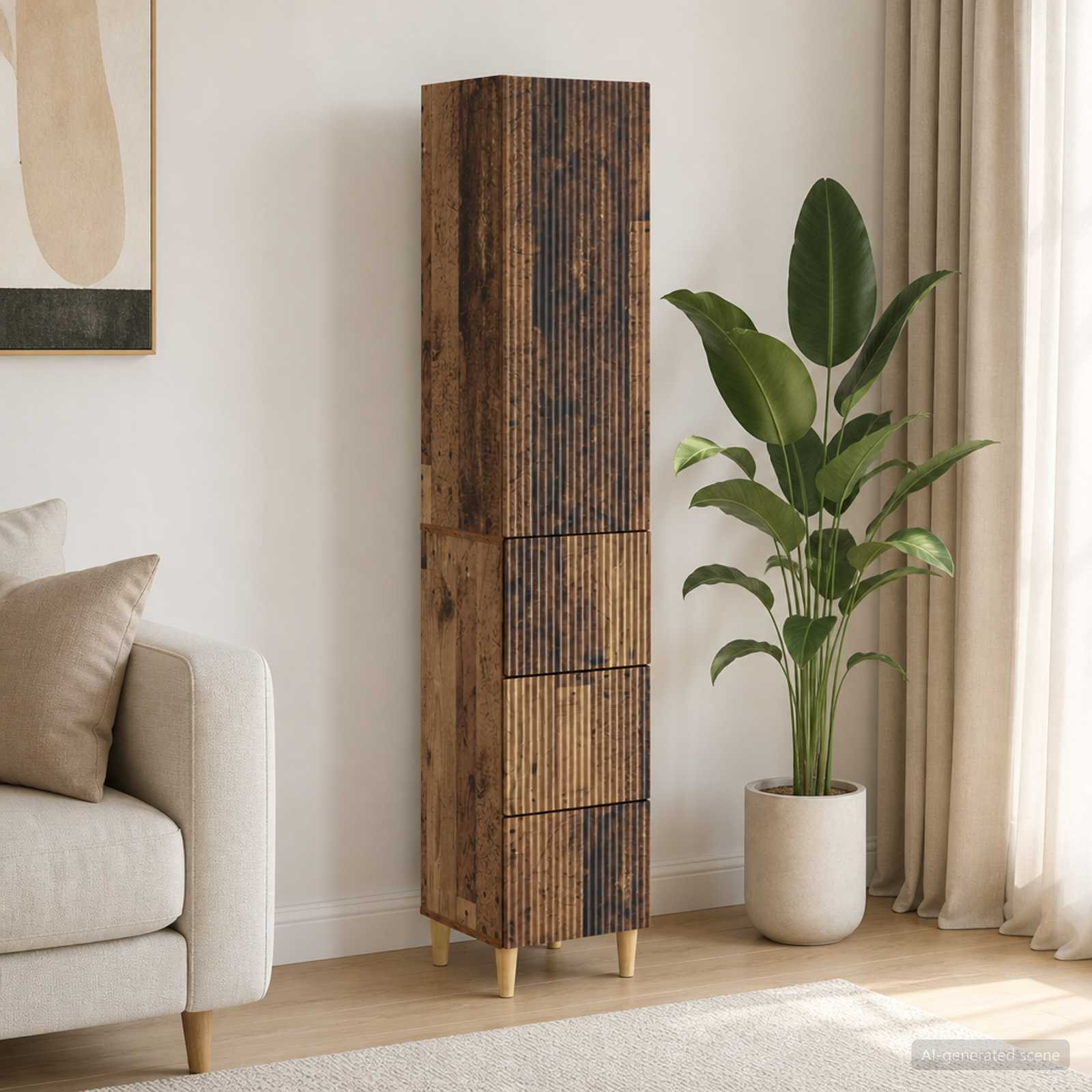 vidaXL Schrankset 2 pcs 33 x 34,5 x 90 cm Holzwerkstoff