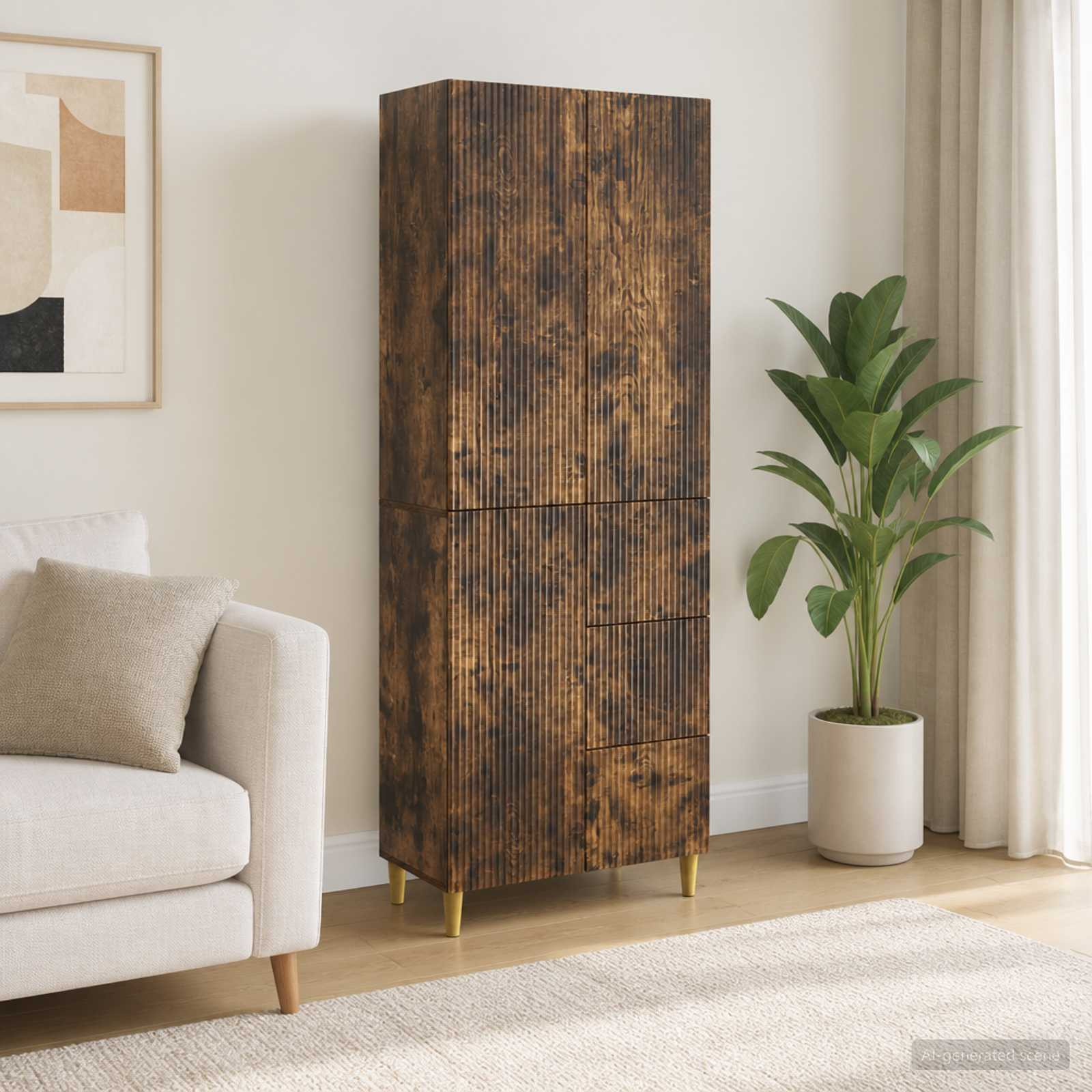vidaXL Schrankset 2 pcs 66 x 34,5 x 90 cm Holzwerkstoff
