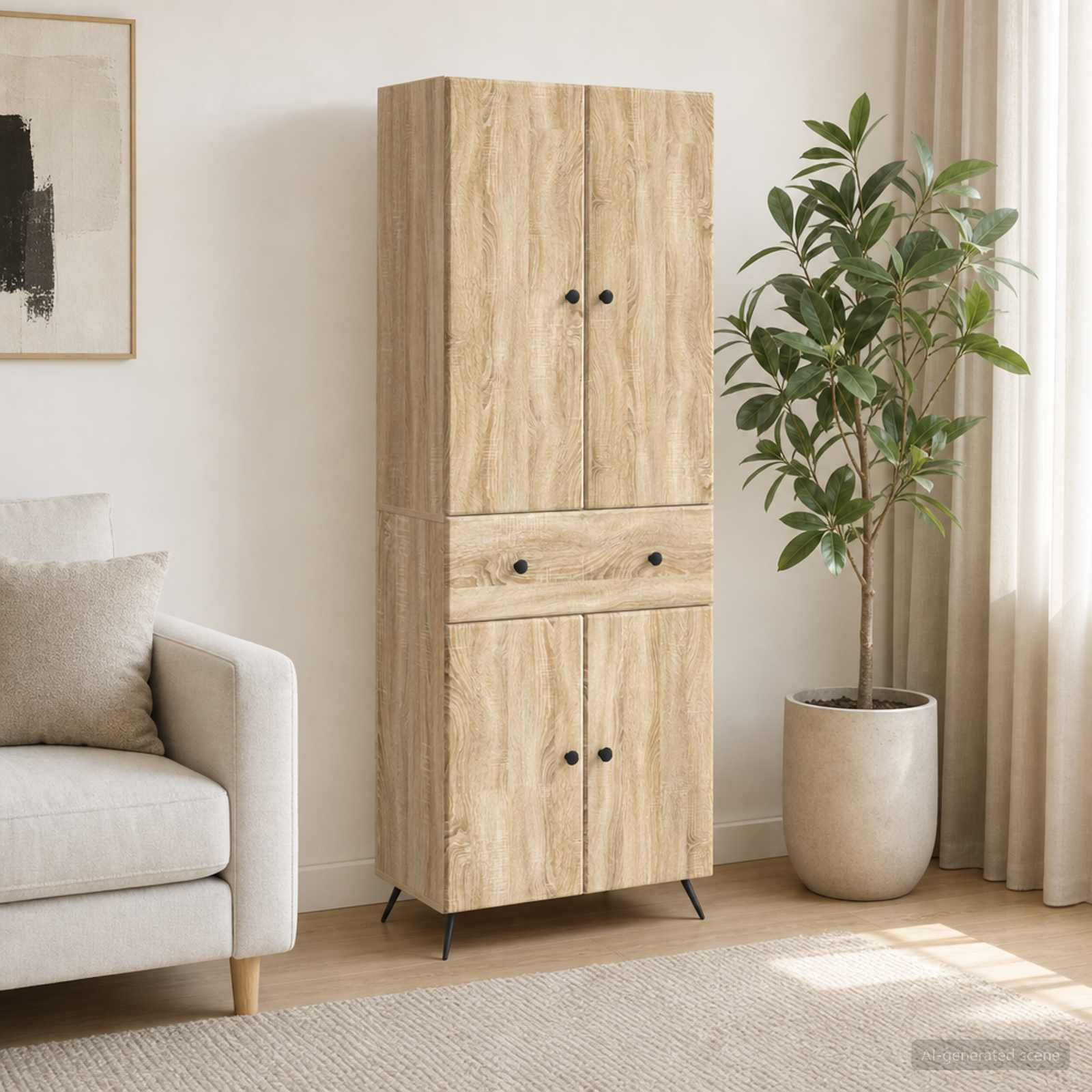 vidaXL 2 pcs Sonoma-Eiche