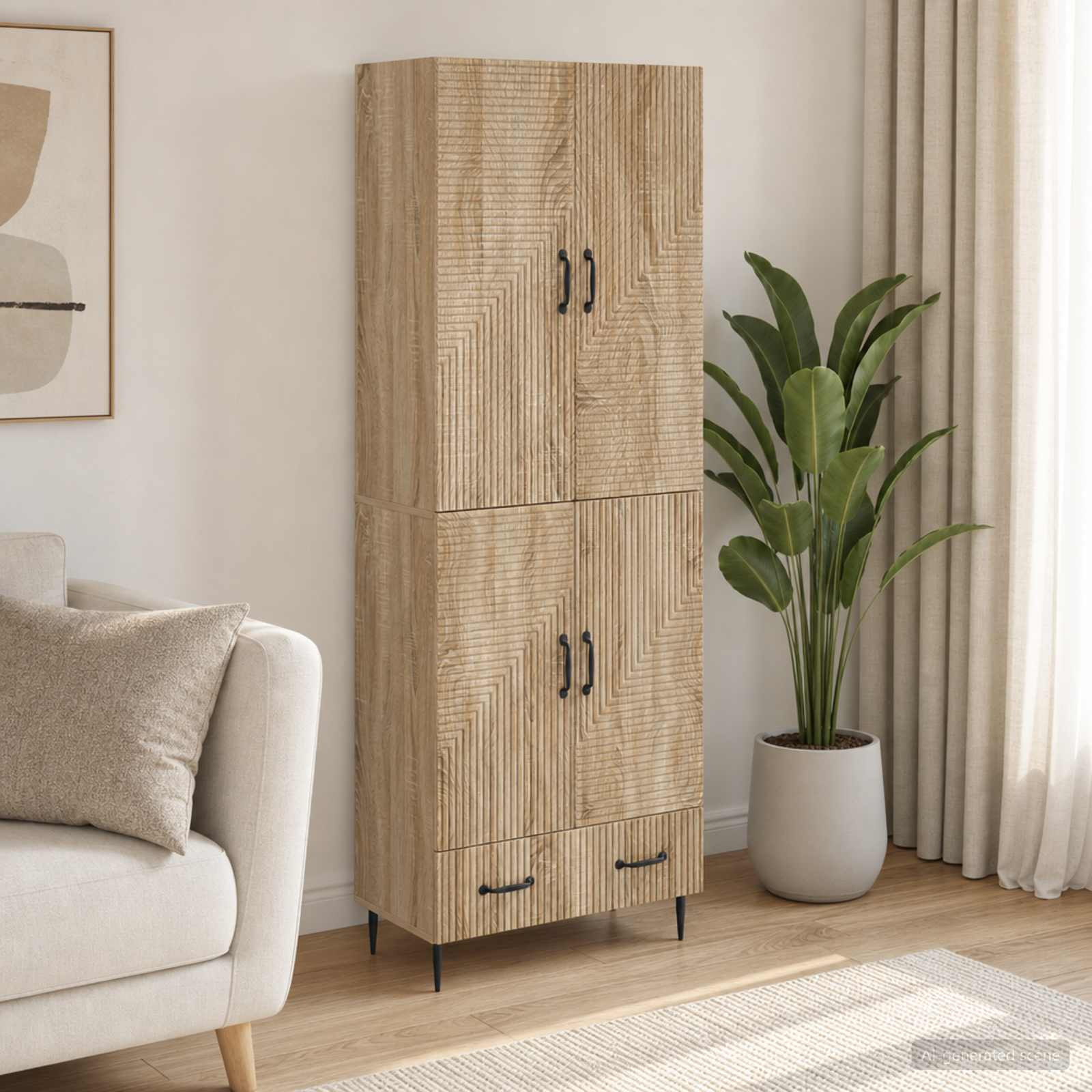 vidaXL Schrankset 2 pcs 66 x 34,5 x 95 cm Holzwerkstoff