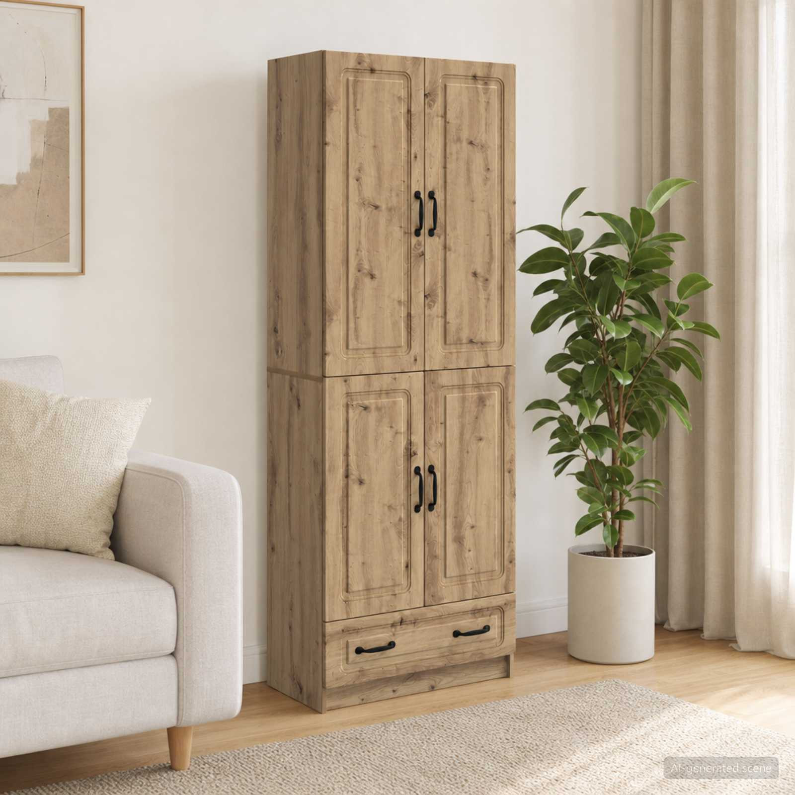 vidaXL Schrankset 2 Stk. Artisan-Eiche Holzwerkstoff