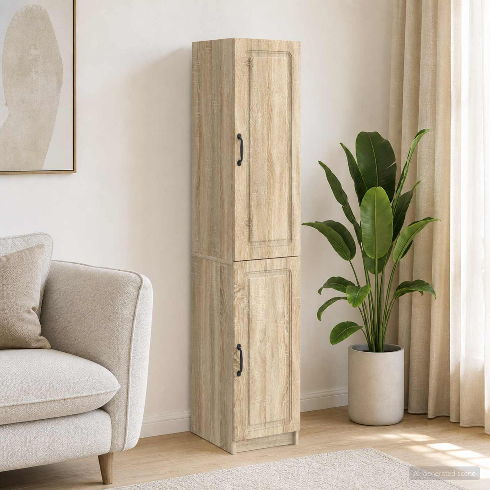 vidaXL Schrankset 2 pcs Sonoma-Eiche Holzwerkstoff