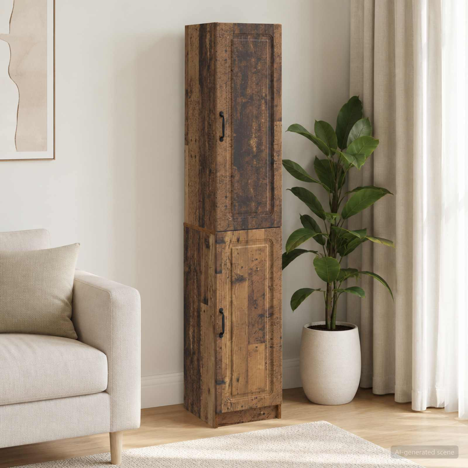 vidaXL Schrankset 2 pcs Altholz Holzwerkstoff