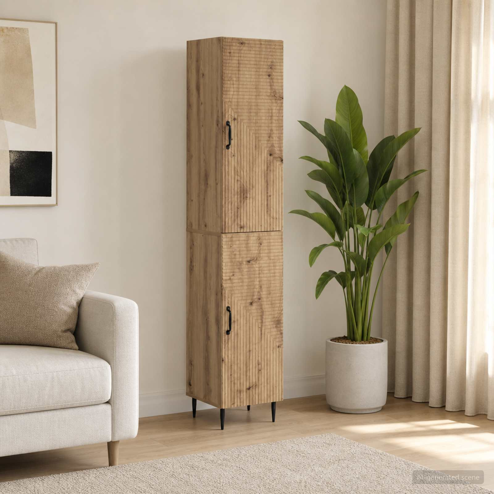 vidaXL Schrankset 2 Stk. Artisan-Eiche Holzwerkstoff