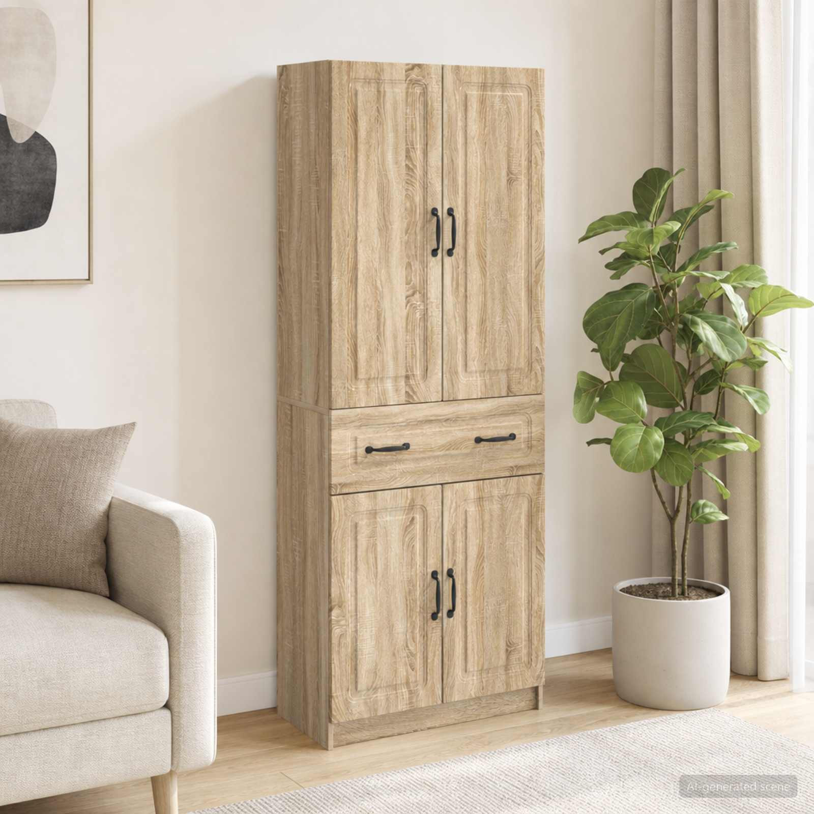 vidaXL Schrankset 2 pcs Sonoma-Eiche Holzwerkstoff