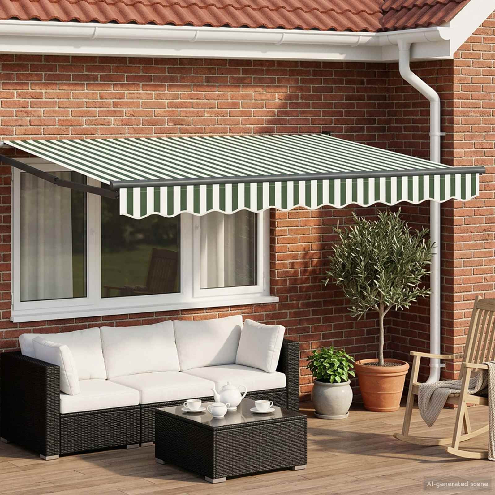 vidaXL Manuelle Gelenkarmmarkise mit LEDs 3 x 2 m