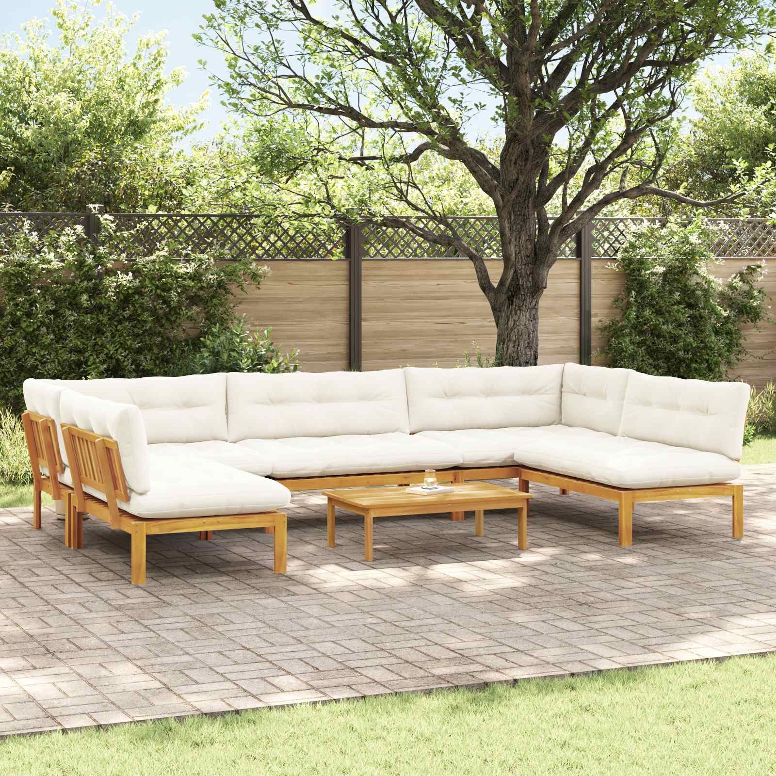 vidaXL 6 Stück Garten Pallet Sofa Einheiten Massivholz Akazie Natur