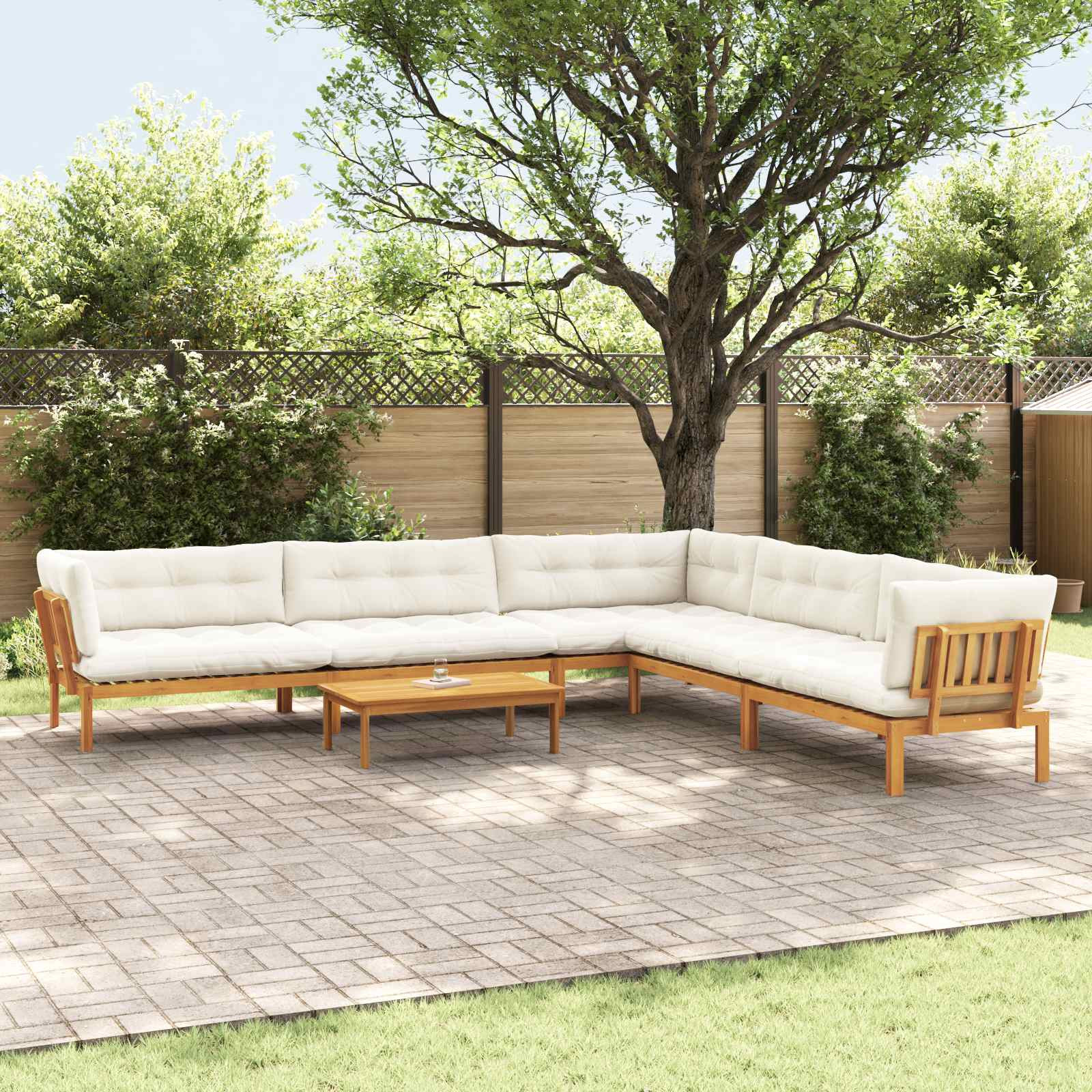 vidaXL 6 Stück Garten Pallet Sofa Einheiten Massivholz Akazie Natur