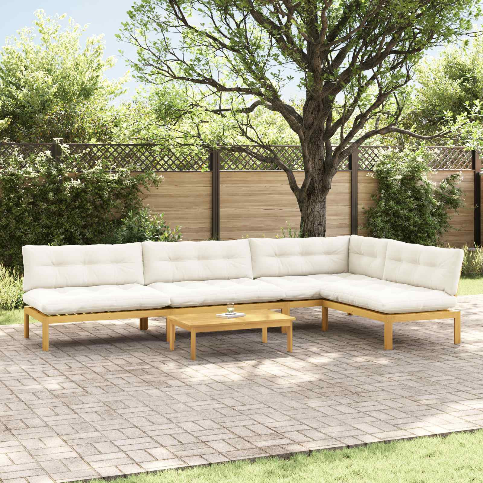 vidaXL 5 Stück Garten Pallet Sofa Einheiten Massivholz Akazie