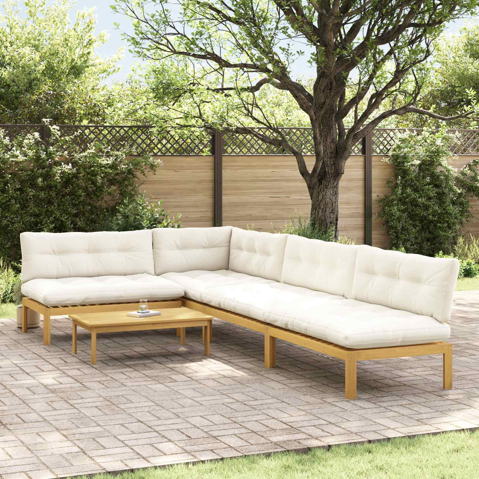 vidaXL 5 Stück Garten Pallet Sofa Einheiten Massivholz Akazie