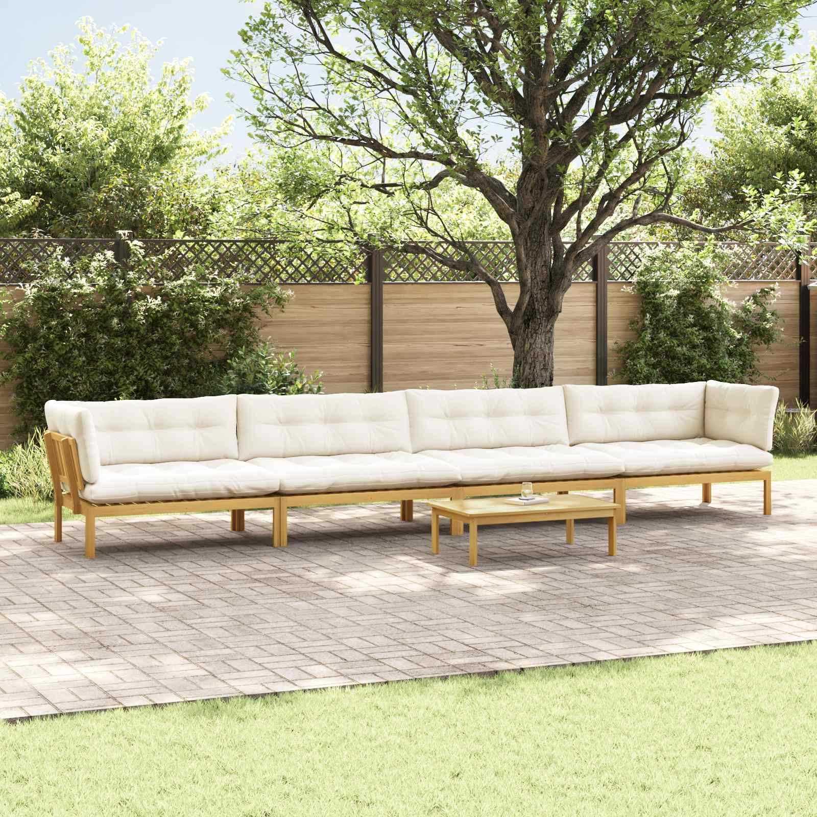 vidaXL 5 Stück Garten Pallet Sofa Einheiten Massivholz Akazie