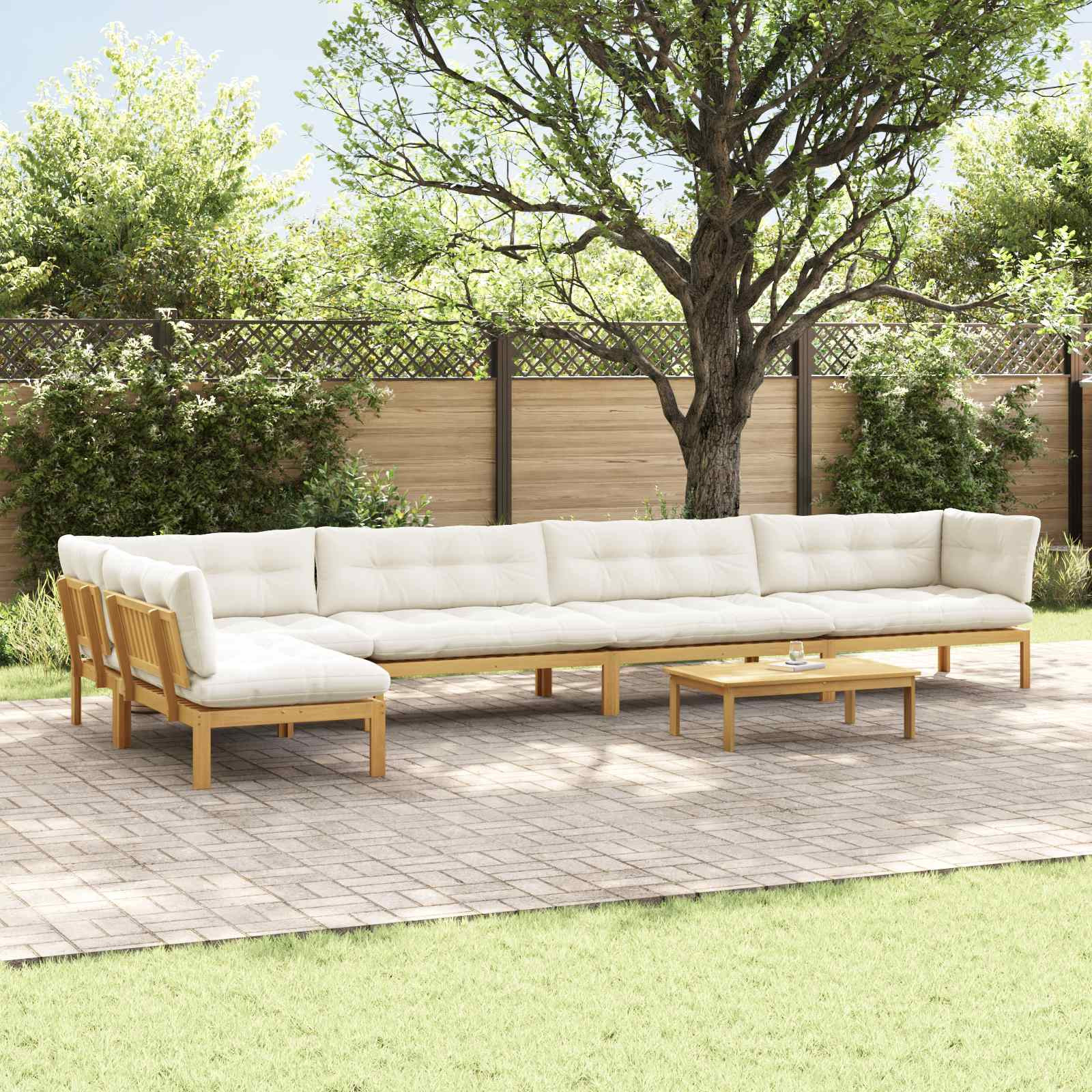 vidaXL 6 Stück Garten Pallet Sofa Einheiten Massivholz Akazie