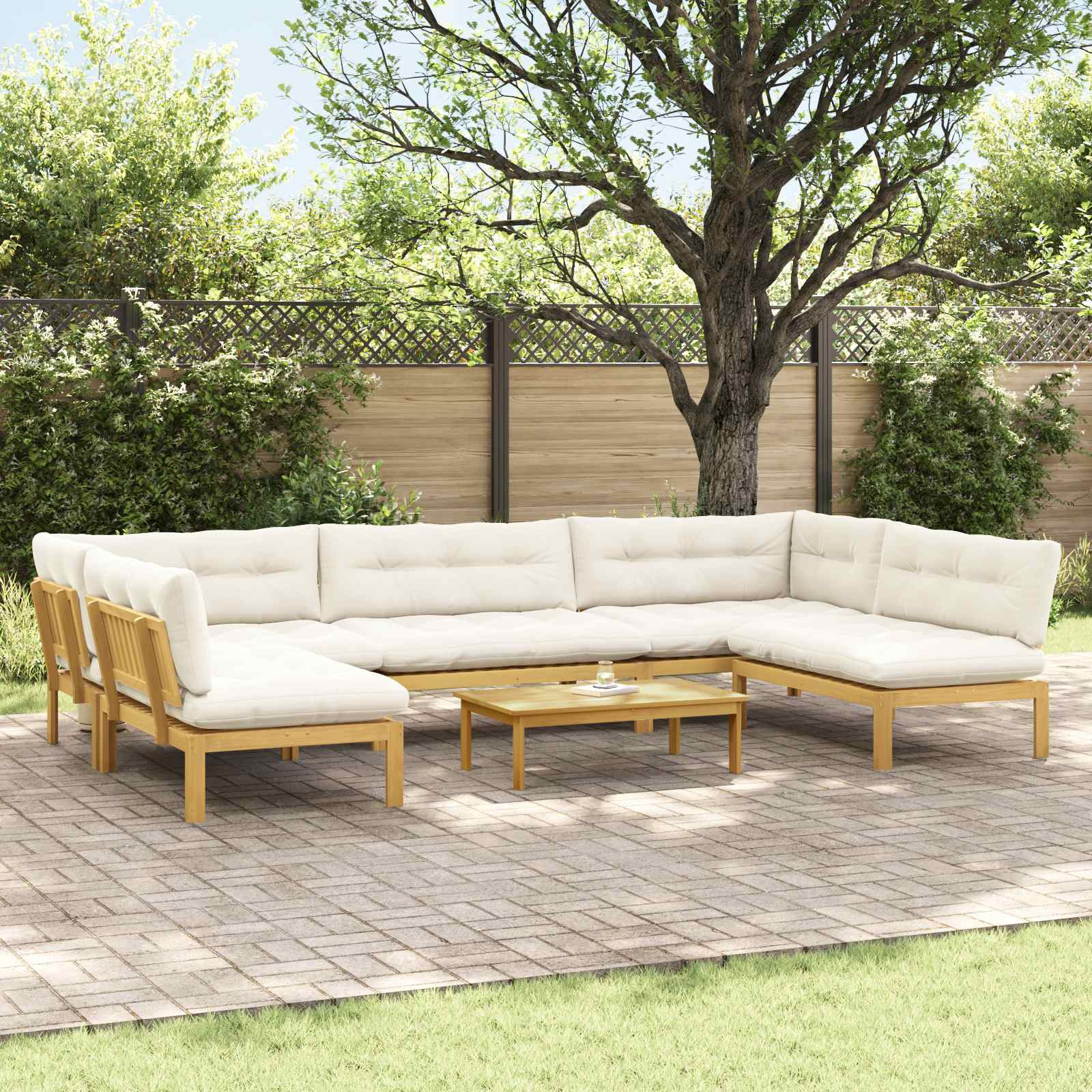 vidaXL 6 Stück Garten Pallet Sofa Einheiten Massivholz Akazie