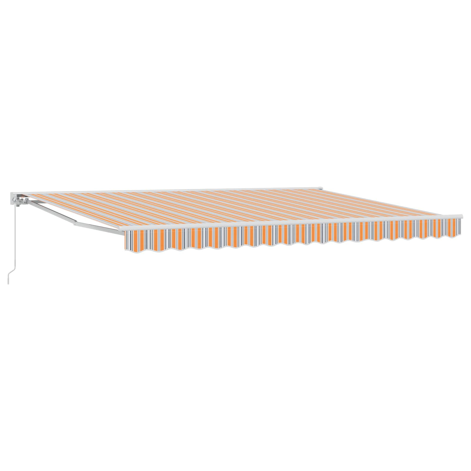 vidaXL Manuell einziehbare Markise Orange, Grau, Blau, Weiß