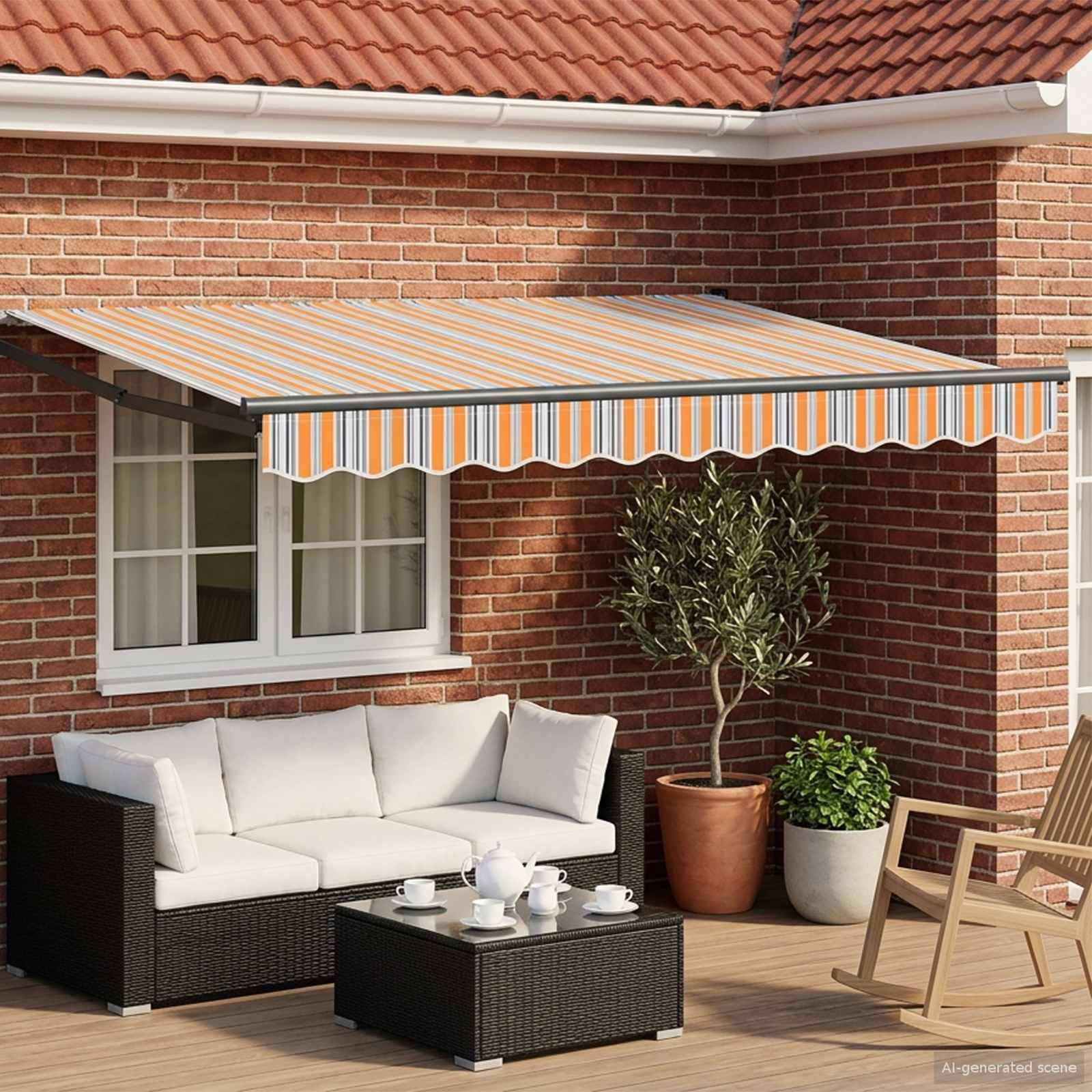 vidaXL Elektrische ausziehbare Markise 3,5 x 2,5 m