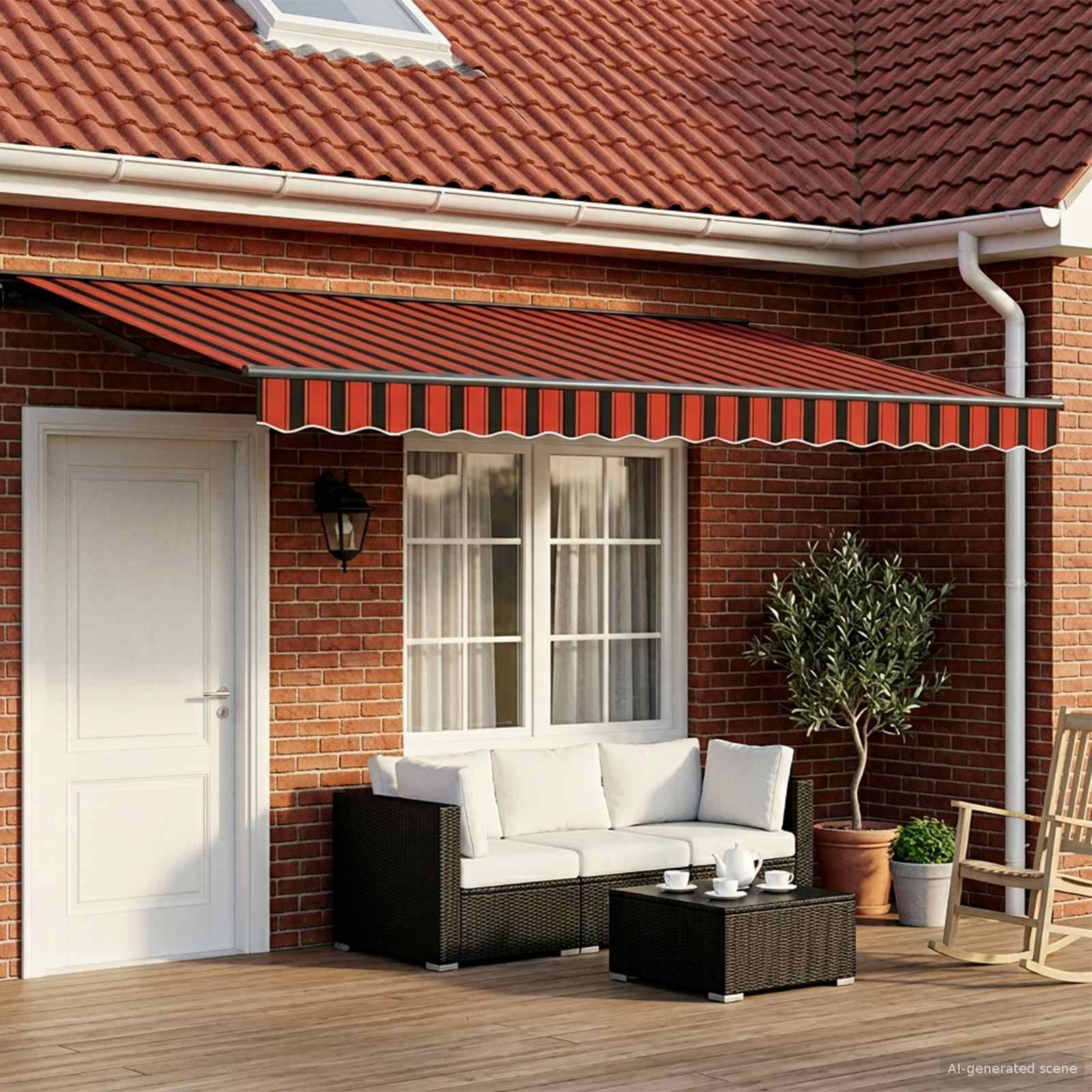 vidaXL Elektrische ausziehbare Markise 4 × 3,5 m