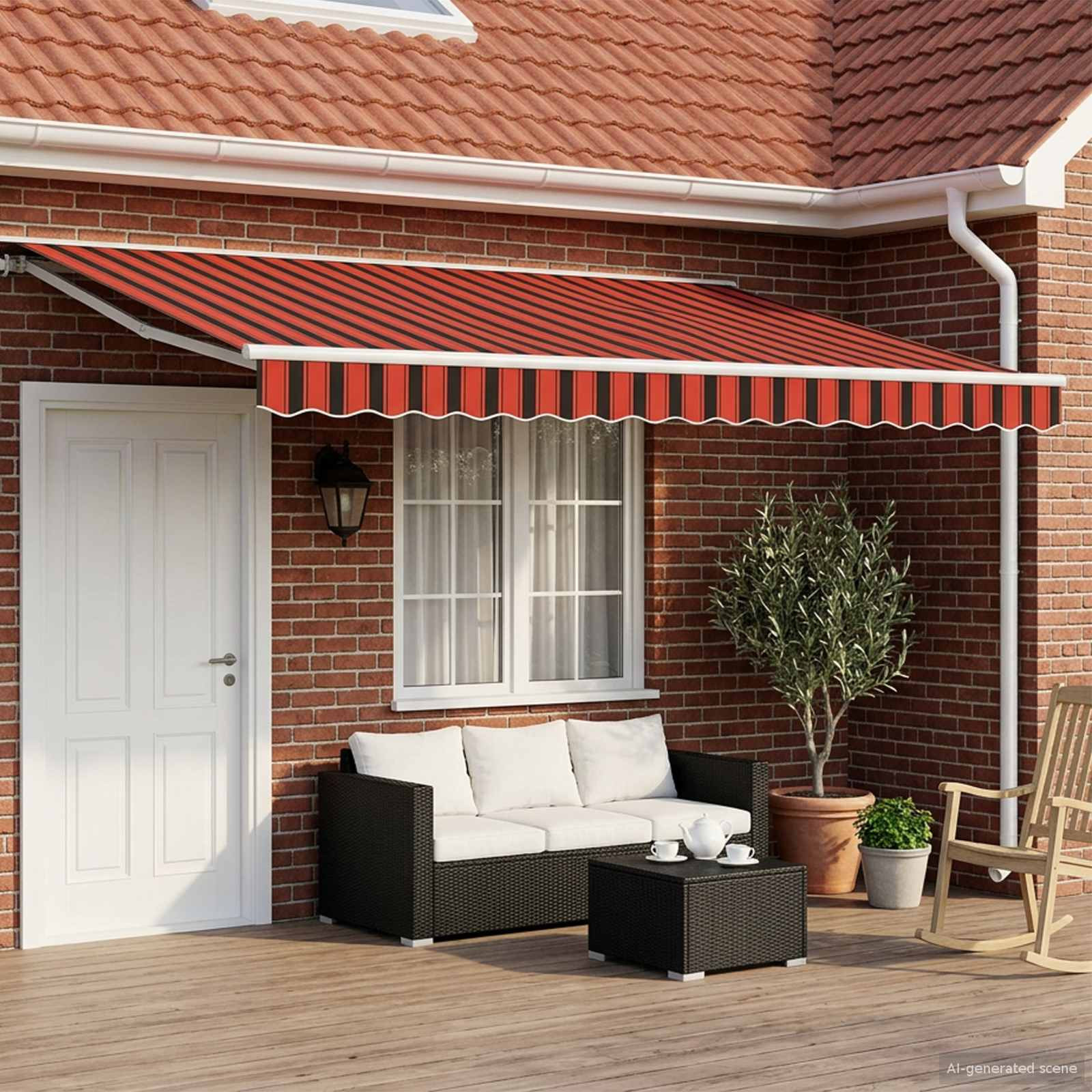 vidaXL Elektrische ausziehbare Markise 4 × 3,5 m