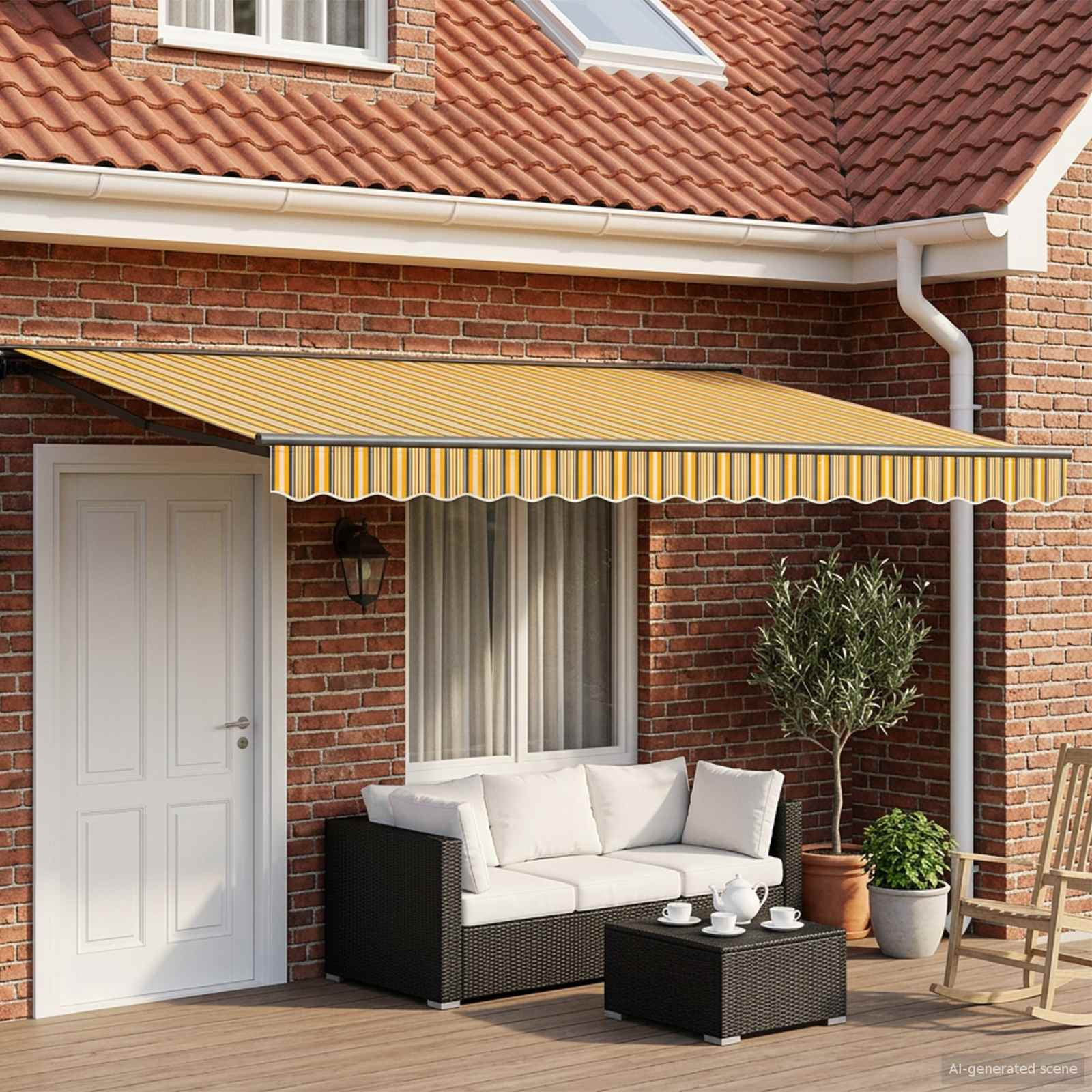 vidaXL Elektrische ausziehbare Markise 4,5 x 3,5 m