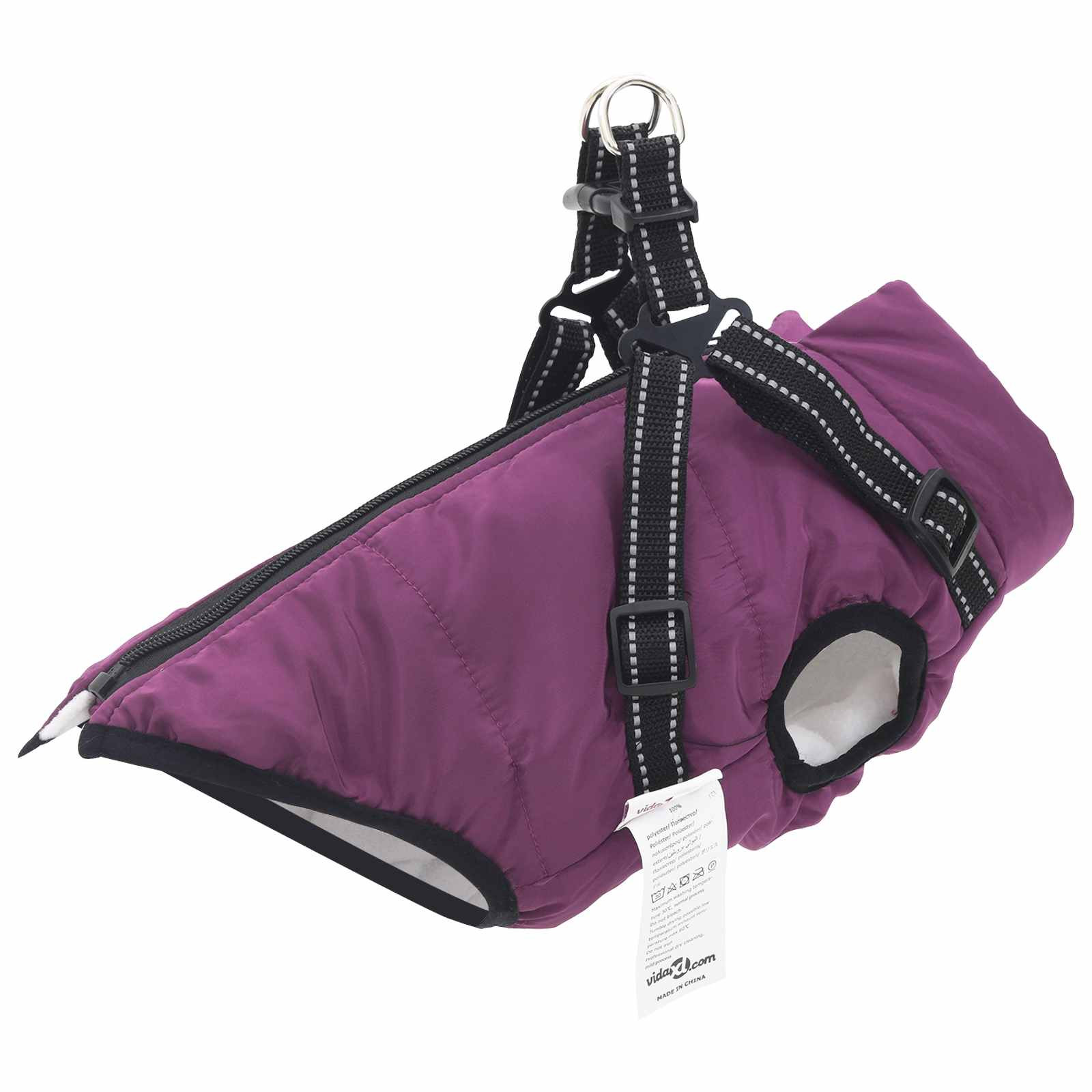 vidaXL Hundemantel Lila L24 Fleece und Polyester